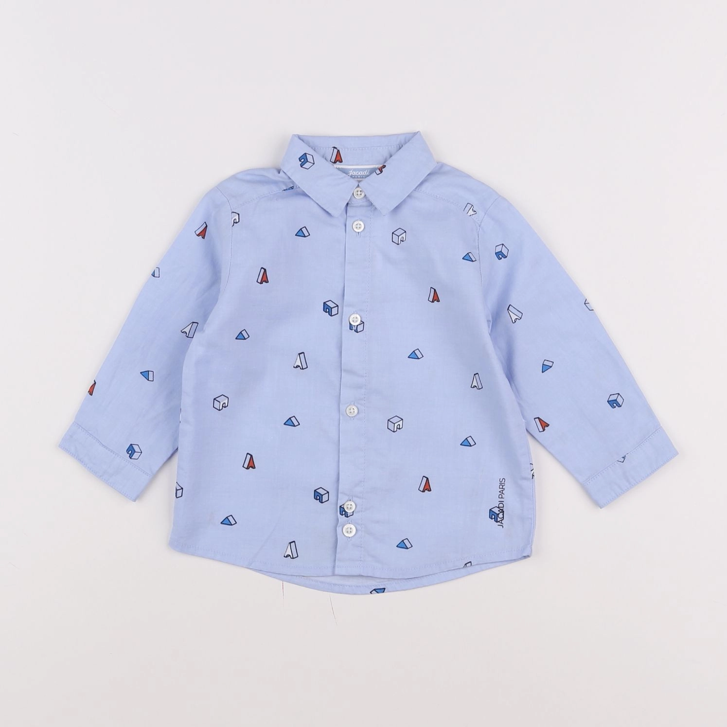 Jacadi - chemise bleu - 12 mois