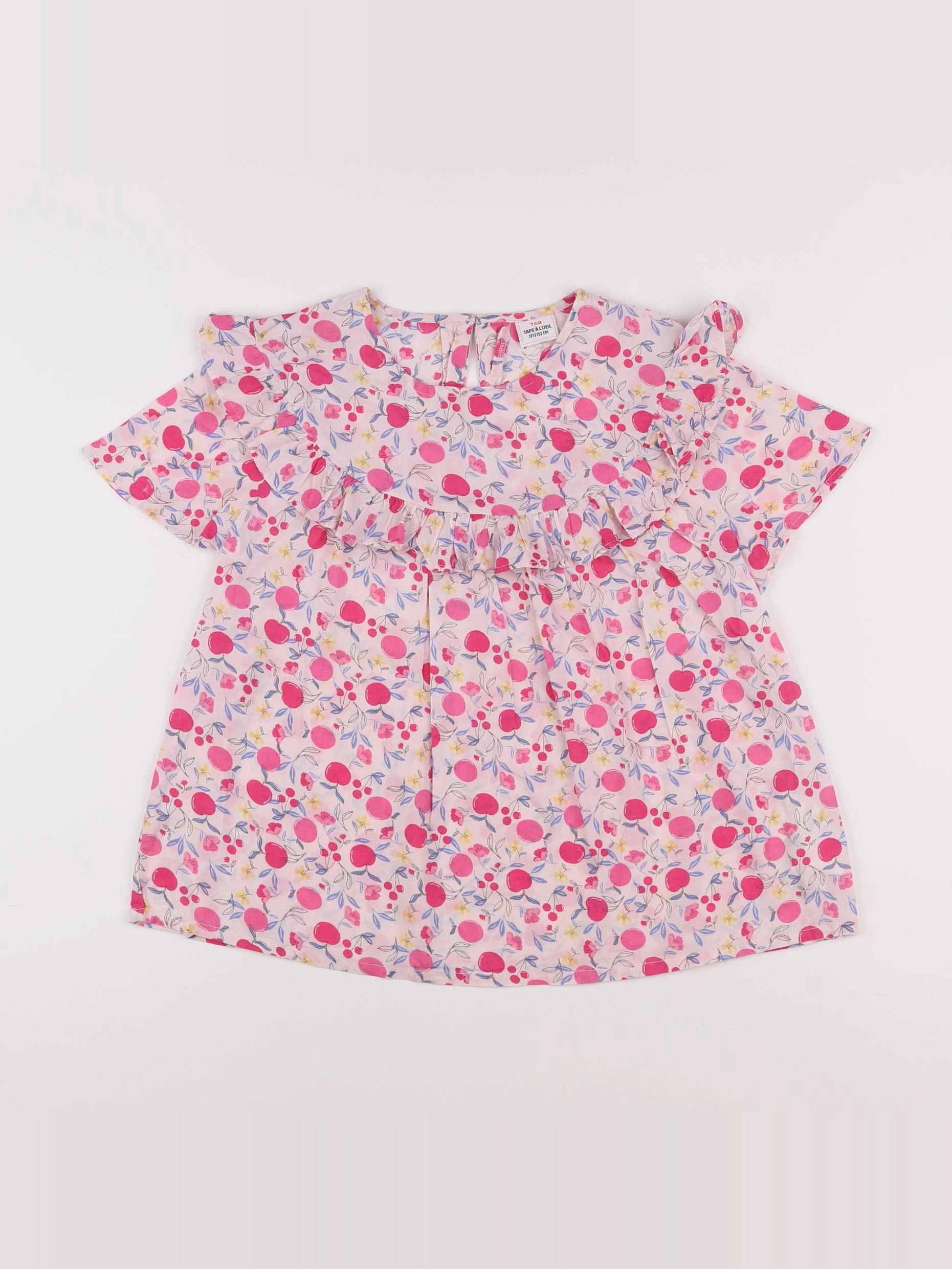 Tape à l'oeil - blouse blanc, rose - 12 ans