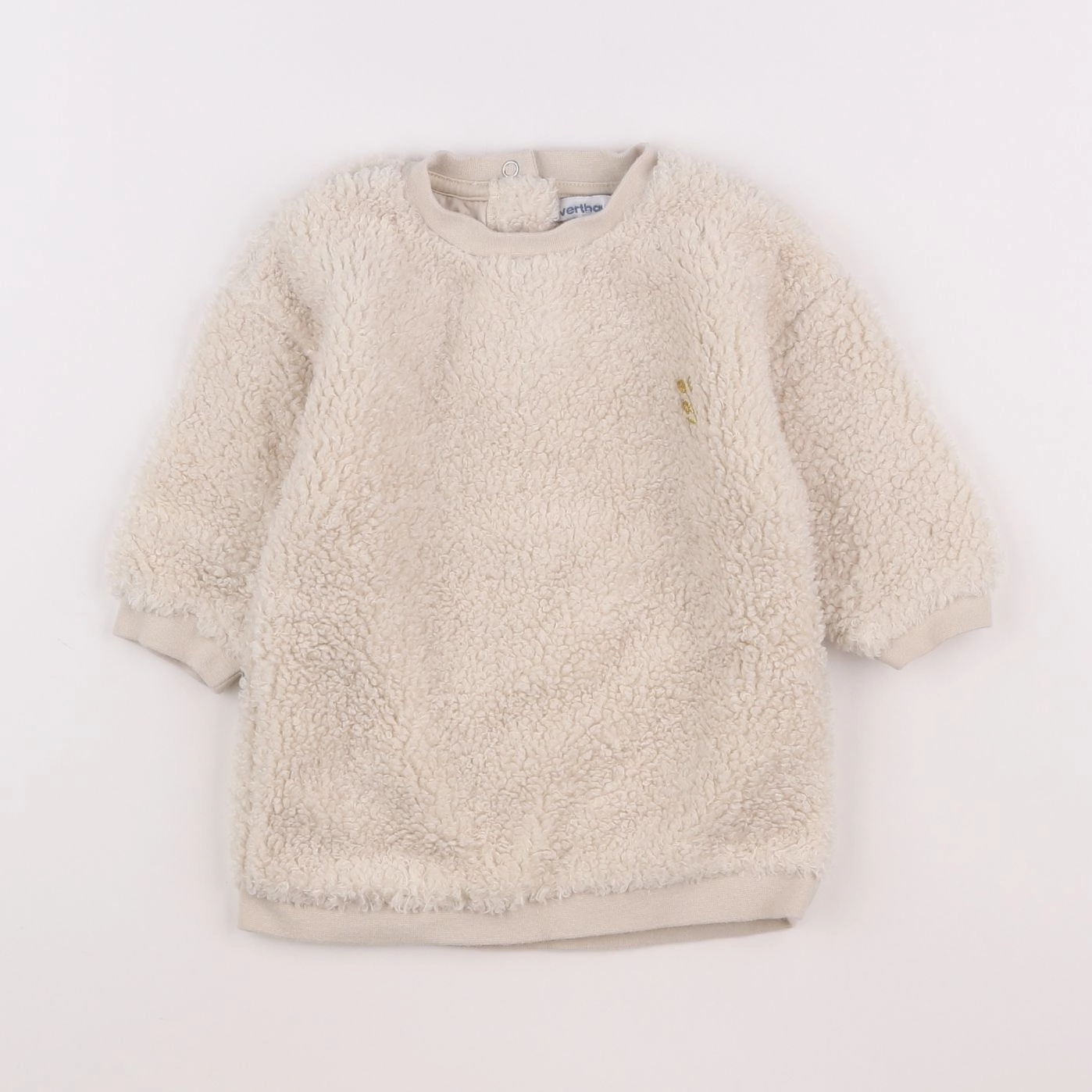 Vertbaudet - robe beige - 12 mois