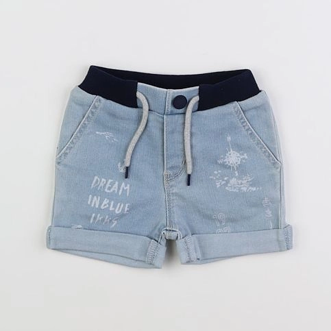 IKKS - short bleu - 6 mois