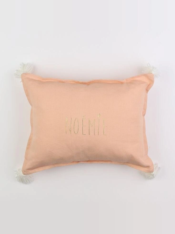 Petit Picotin - "NOEMIE" coussin rose 