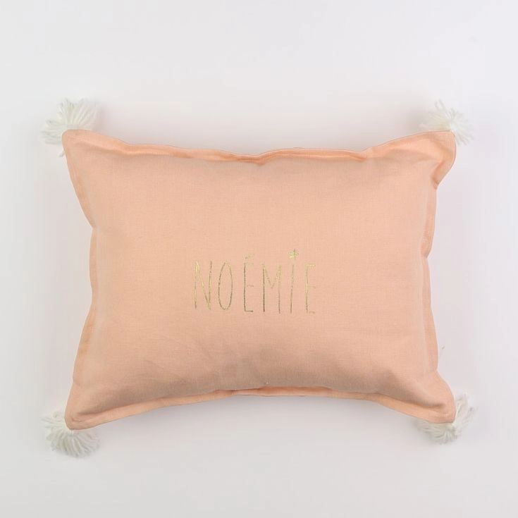 Petit Picotin - "NOEMIE" coussin rose 