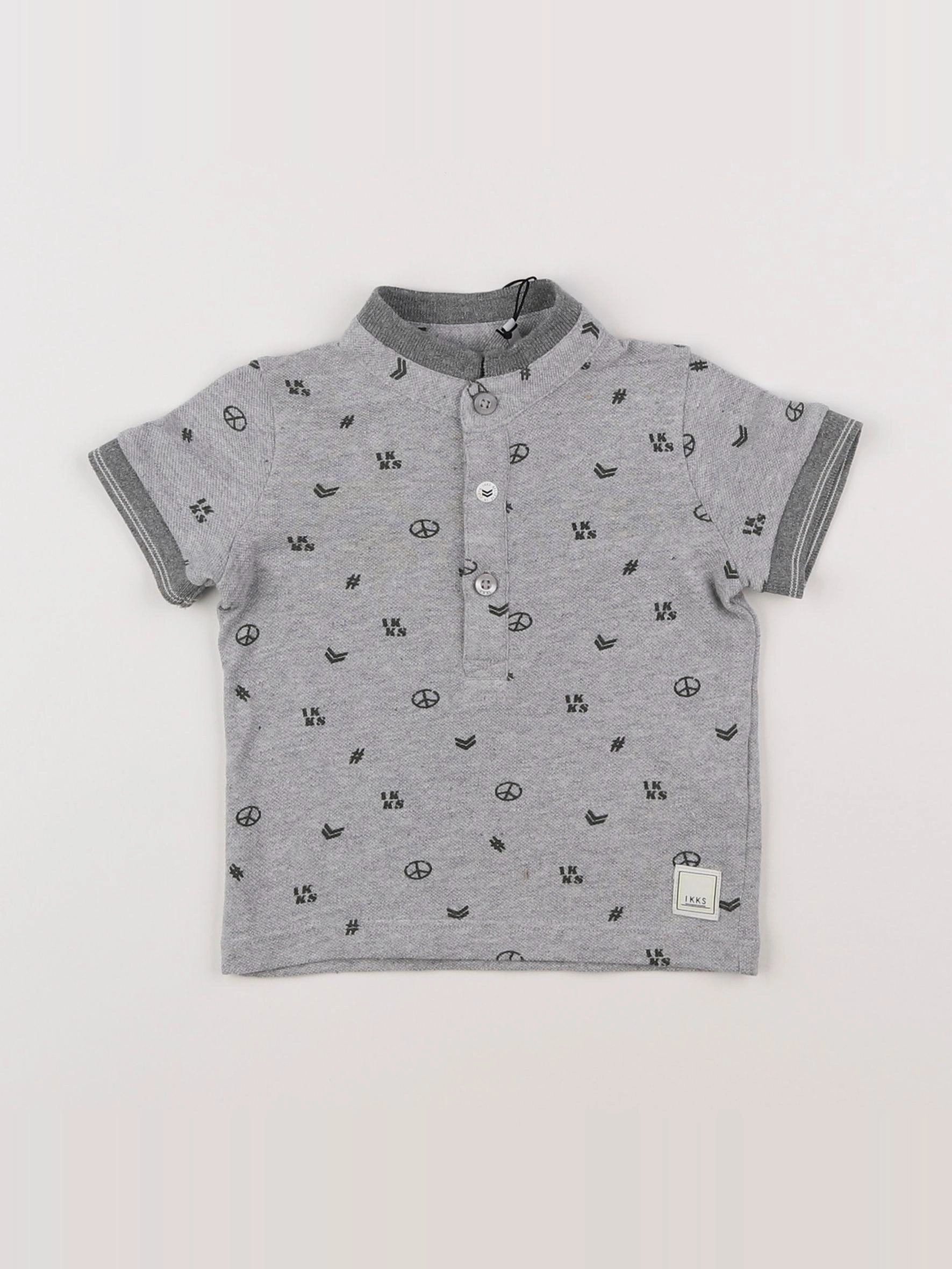 IKKS - polo gris - 6 mois