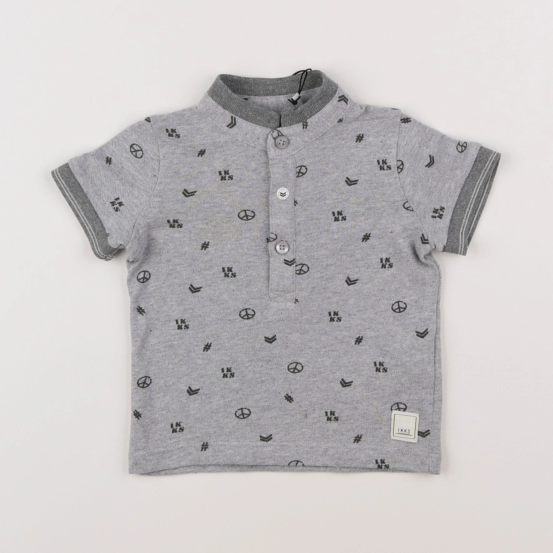 IKKS - polo gris - 6 mois