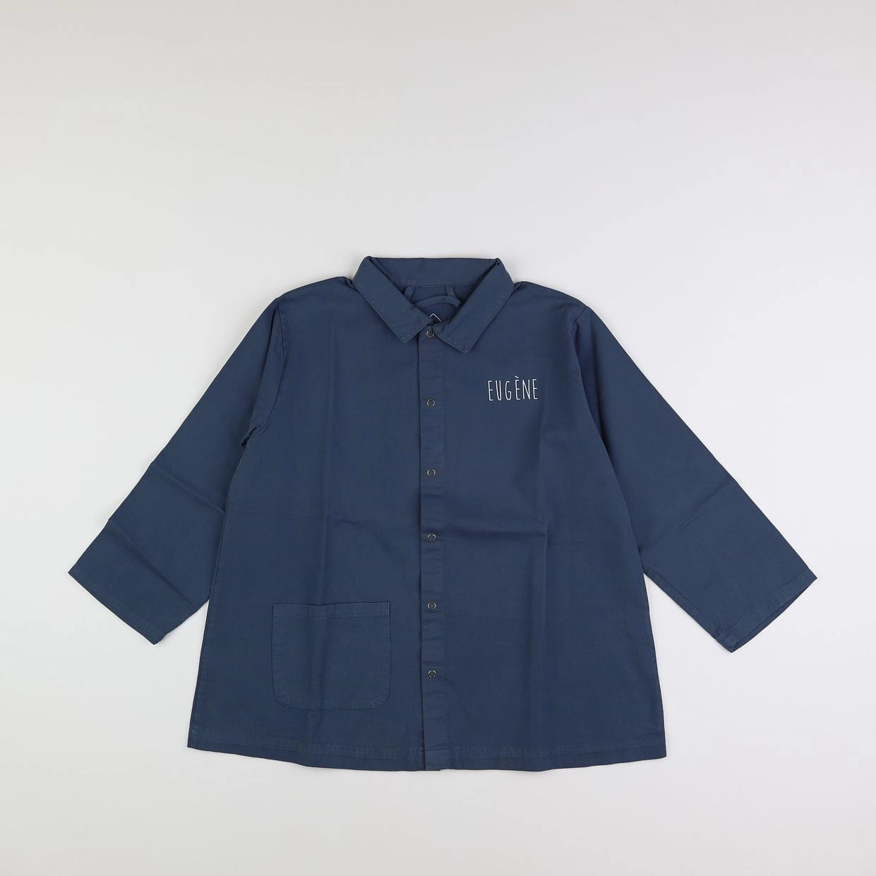 Petit Picotin - "EUGENE" blouse d'écolier bleu- 9/10 ans