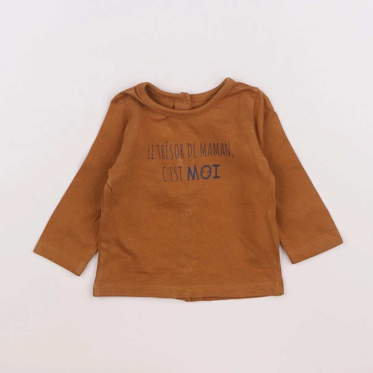 Vertbaudet - tee-shirt marron - 3 mois