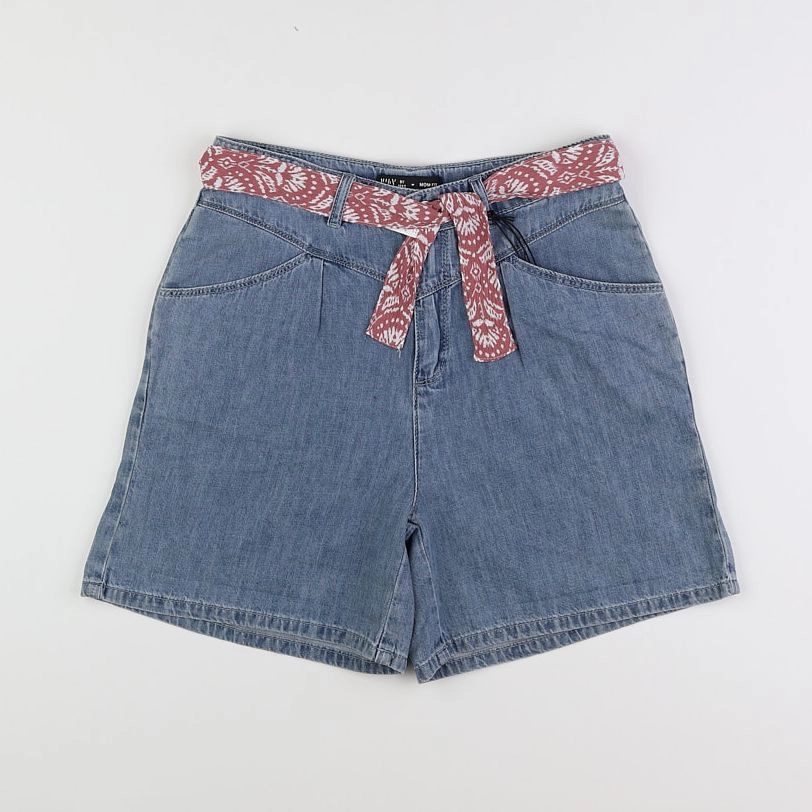 IKKS - short bleu, rose - 14 ans