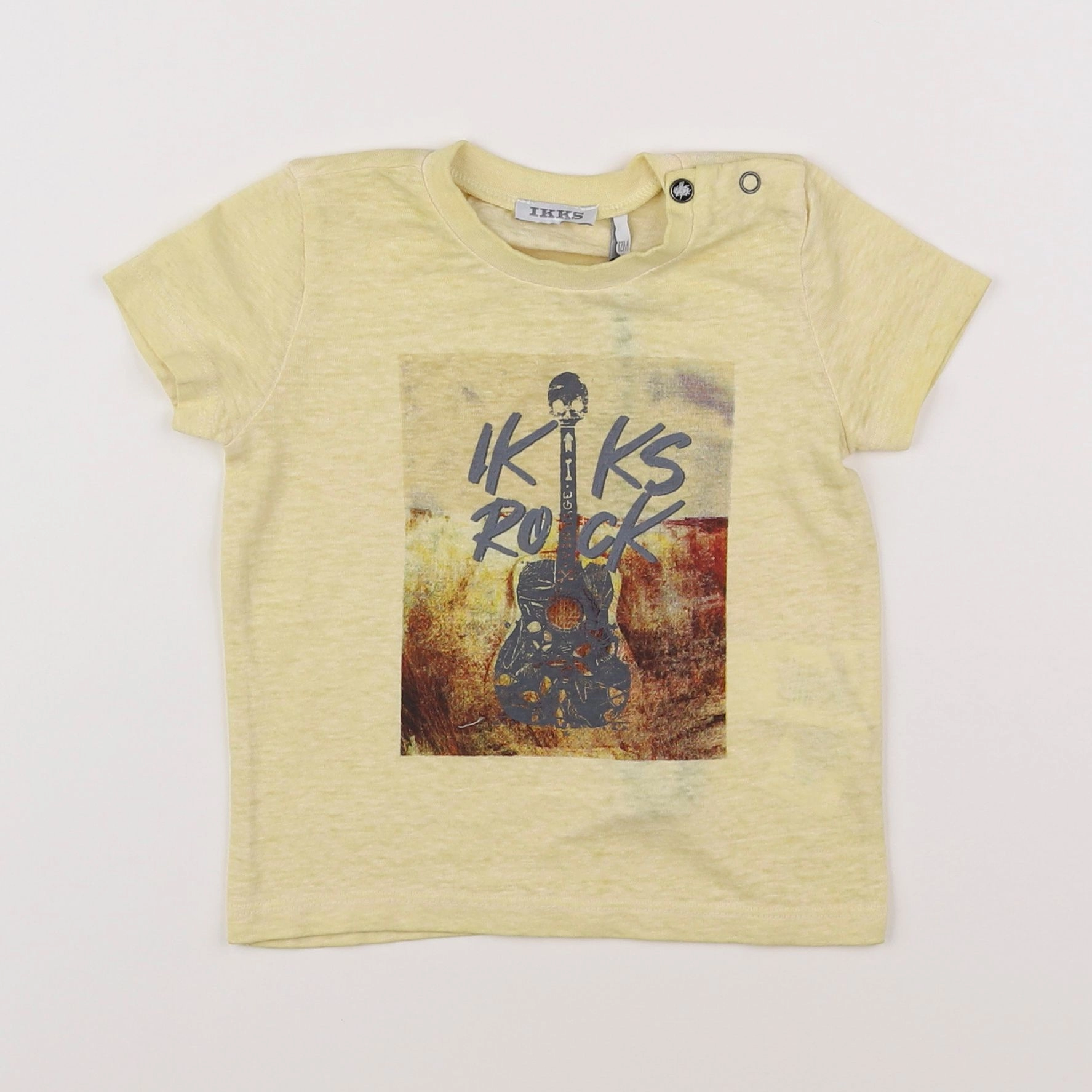 IKKS - tee-shirt jaune - 12 mois