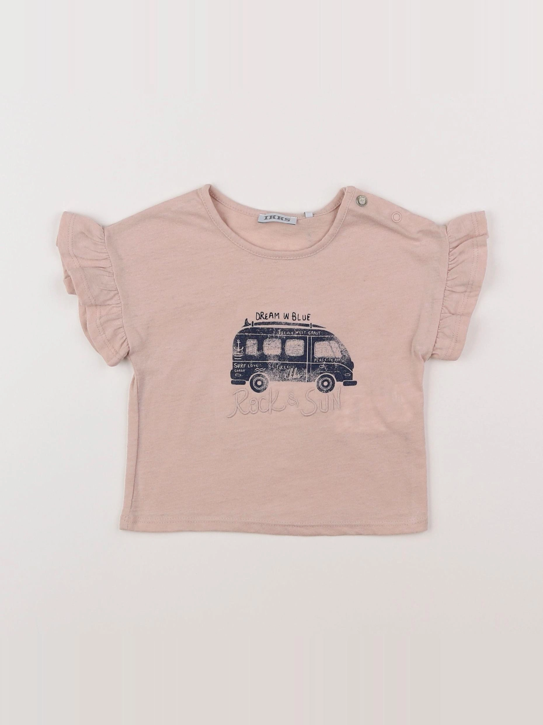 IKKS - tee-shirt rose - 6 mois