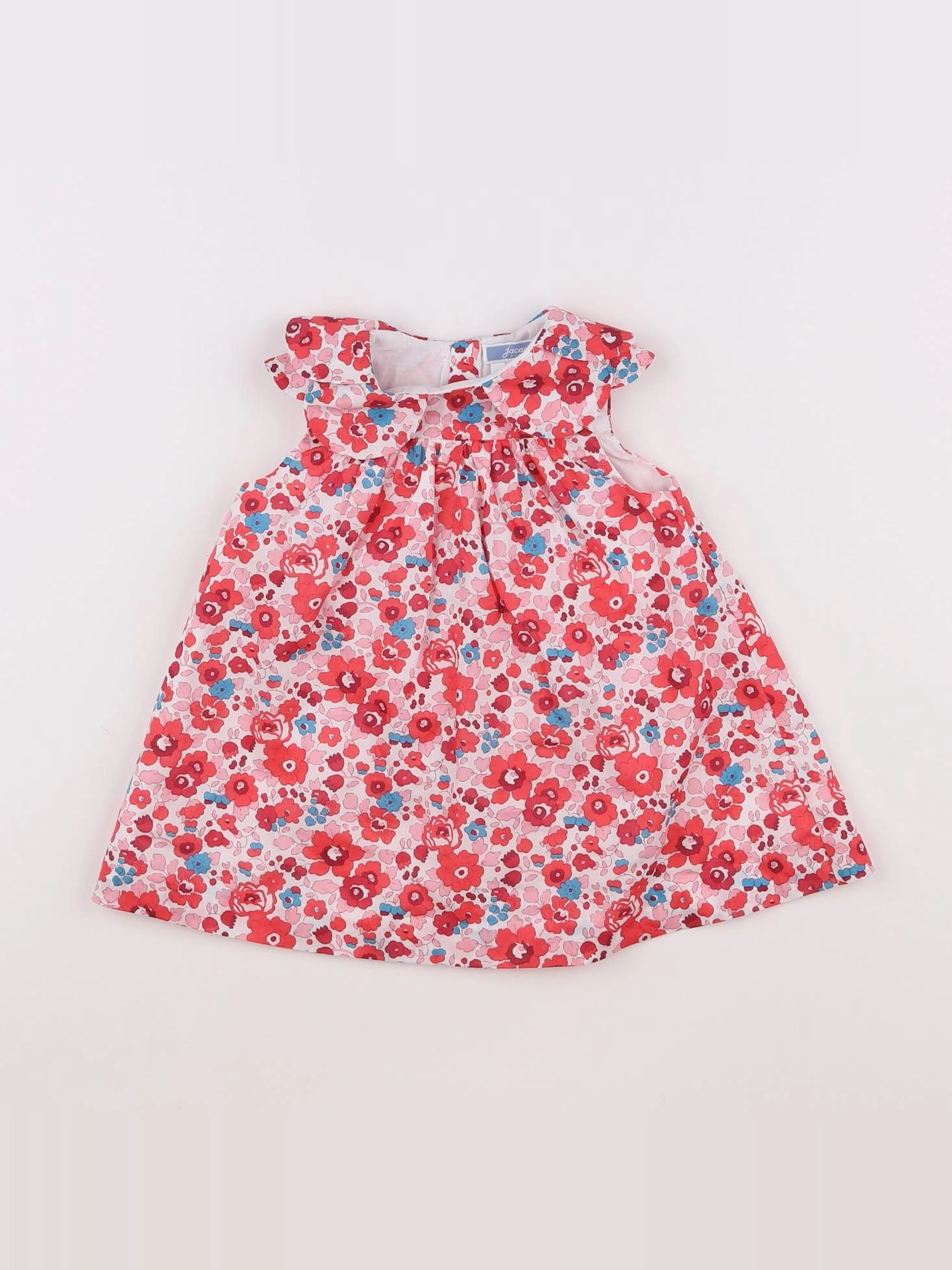 Jacadi - robe liberty blanc, rose - 12 mois