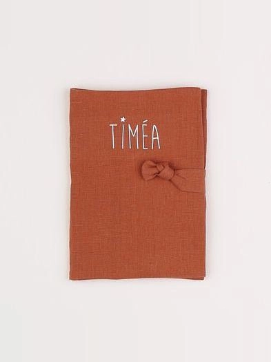 Petit Picotin - "TIMEA" protège carnet de santé orange