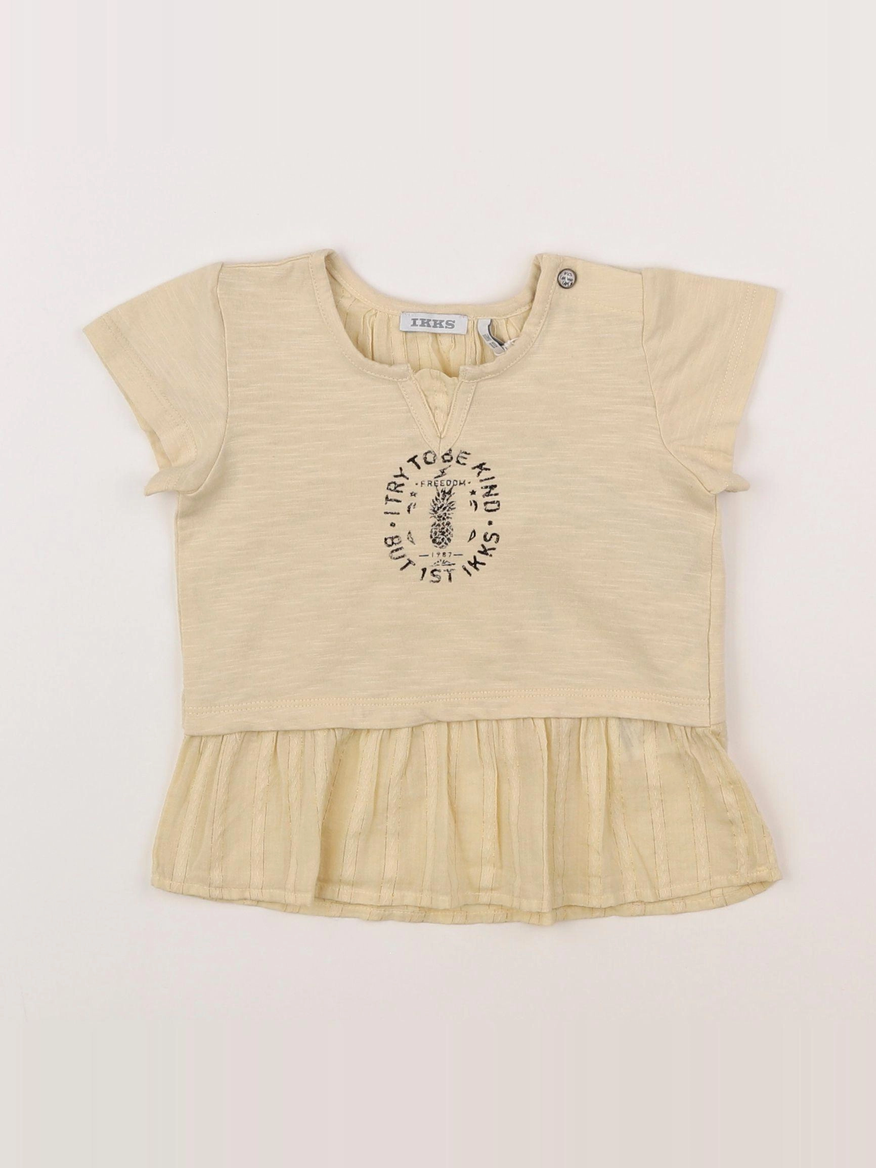 IKKS - tee-shirt jaune - 18 mois