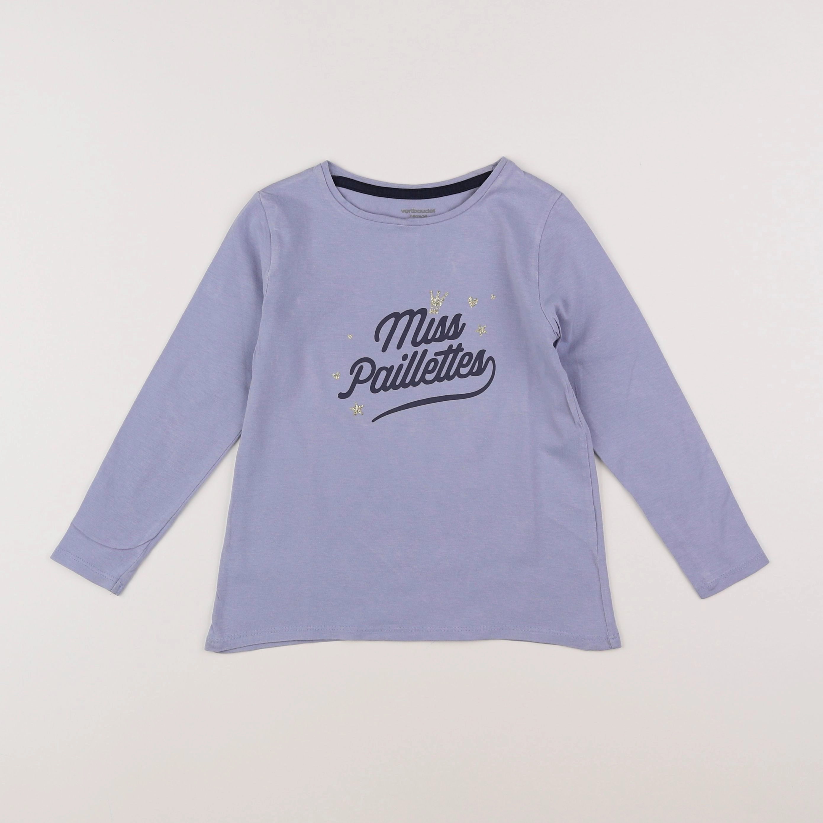 Vertbaudet - tee-shirt bleu - 5 ans