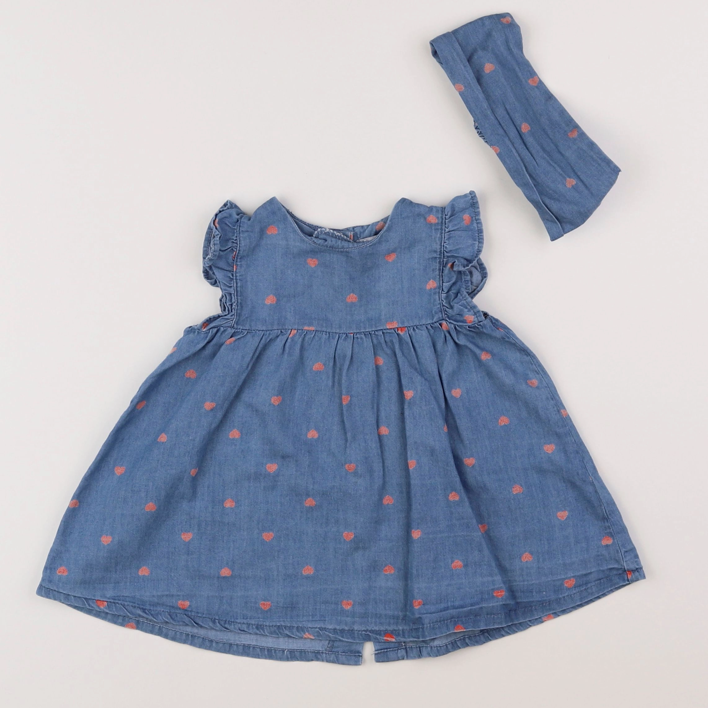 Vertbaudet - robe bleu - 6 mois