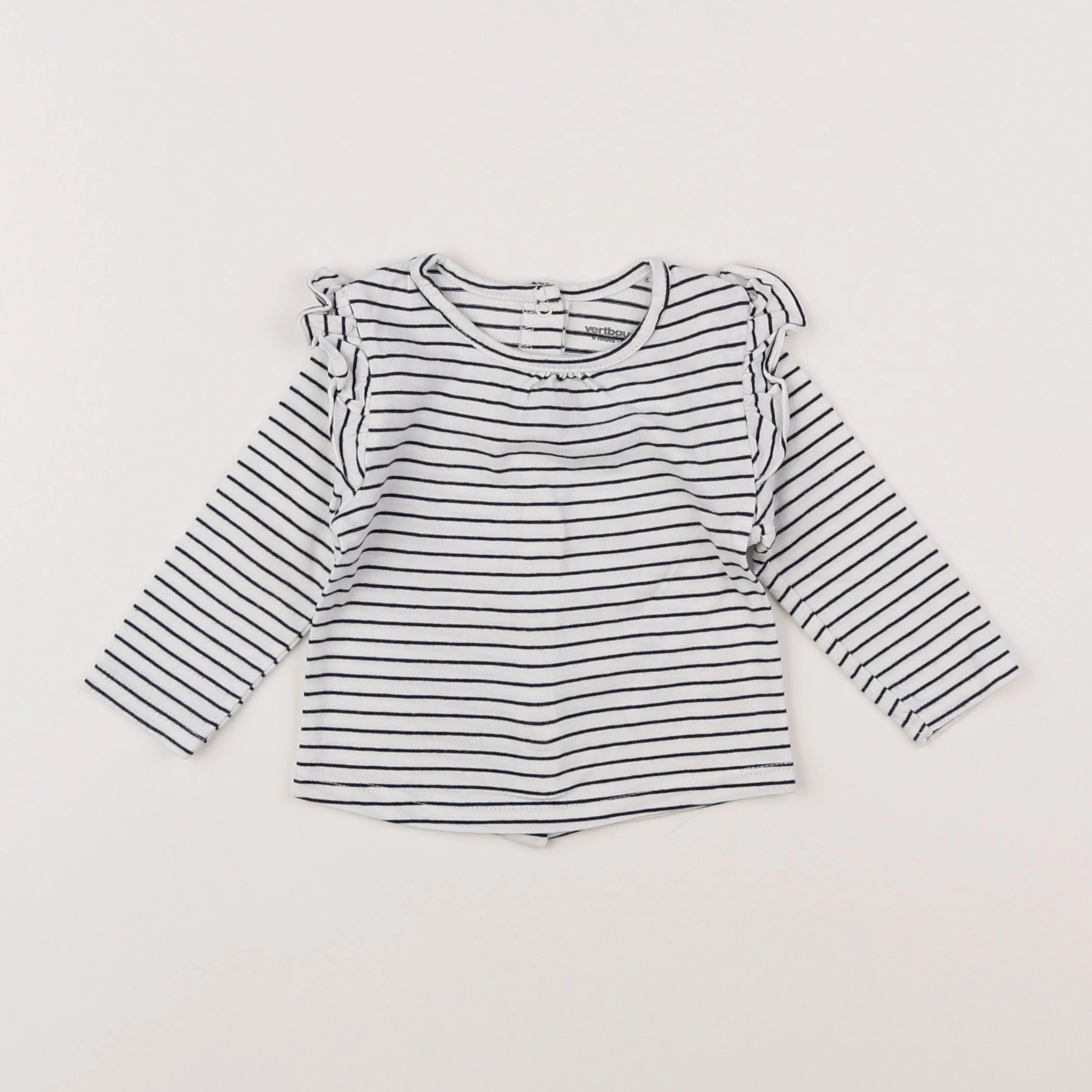 Vertbaudet - tee-shirt blanc - 6 mois