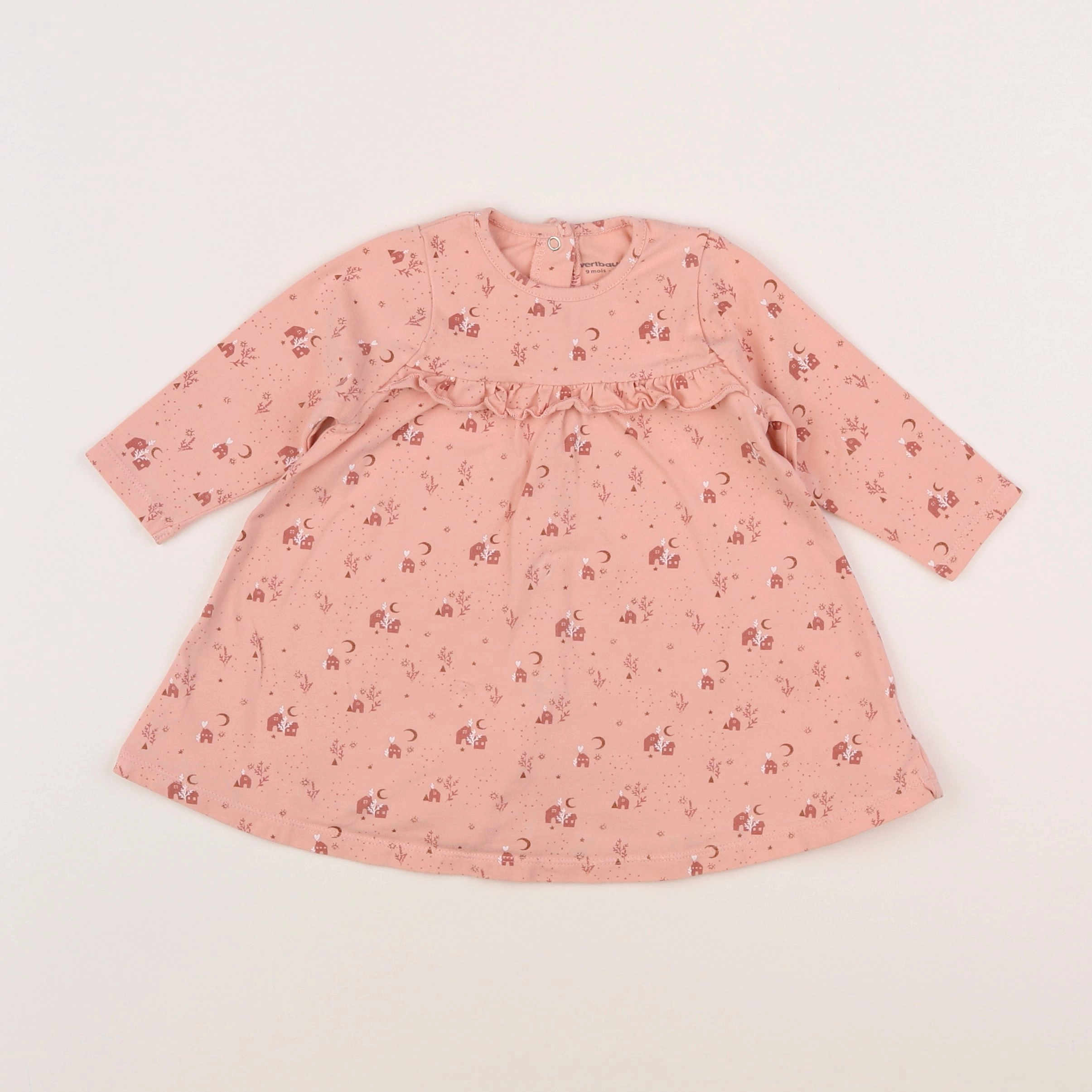 Vertbaudet - robe rose - 9 mois