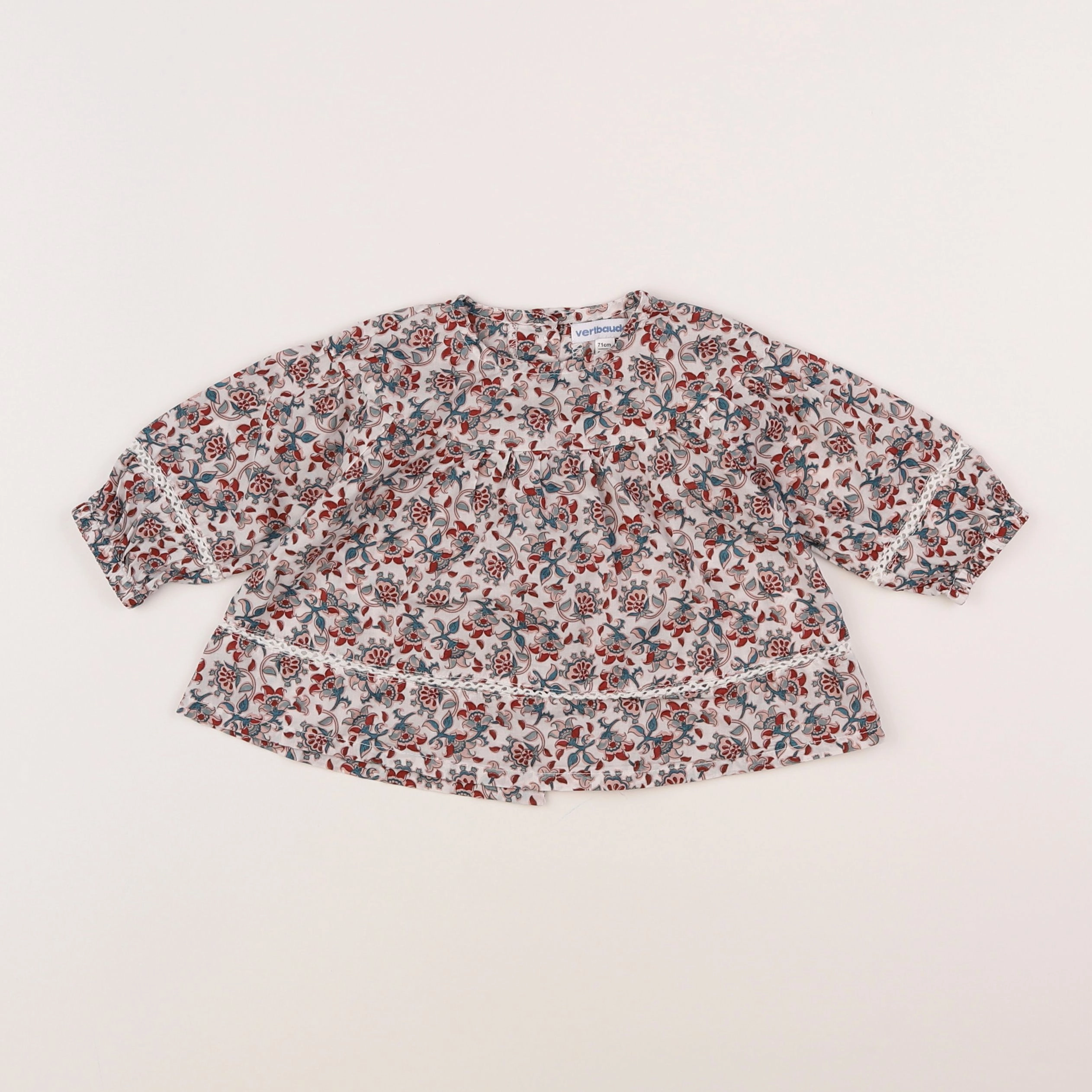 Vertbaudet - blouse rose - 9 mois