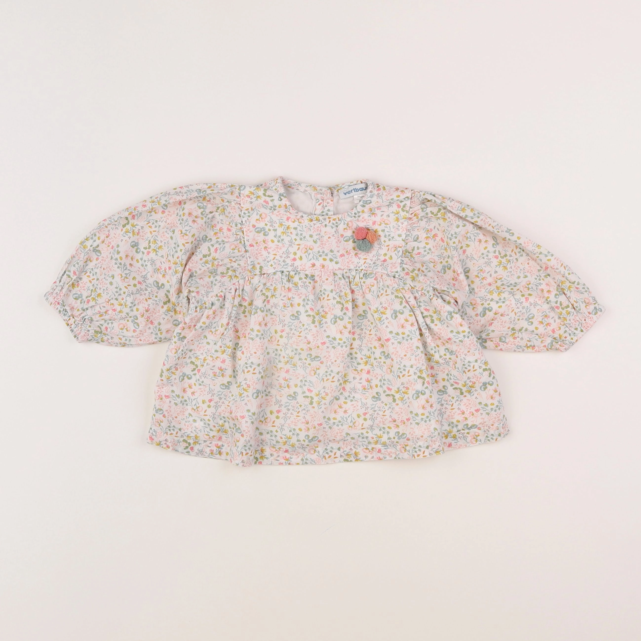 Vertbaudet - blouse blanc - 9 mois