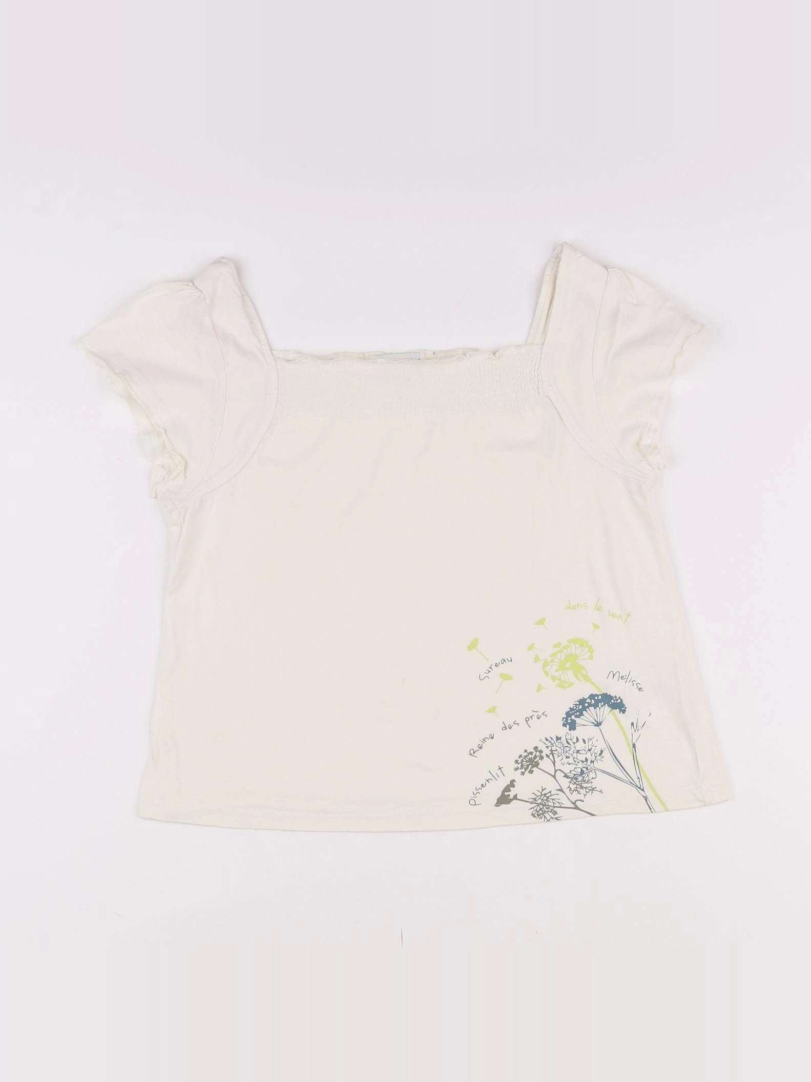 Vertbaudet - tee-shirt blanc - 8 ans