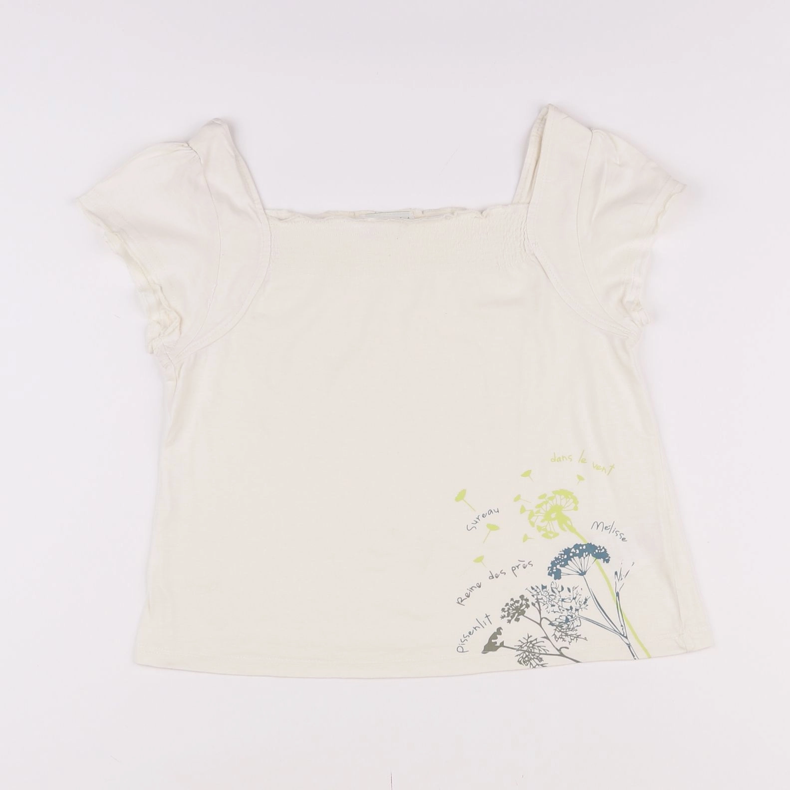 Vertbaudet - tee-shirt blanc - 8 ans