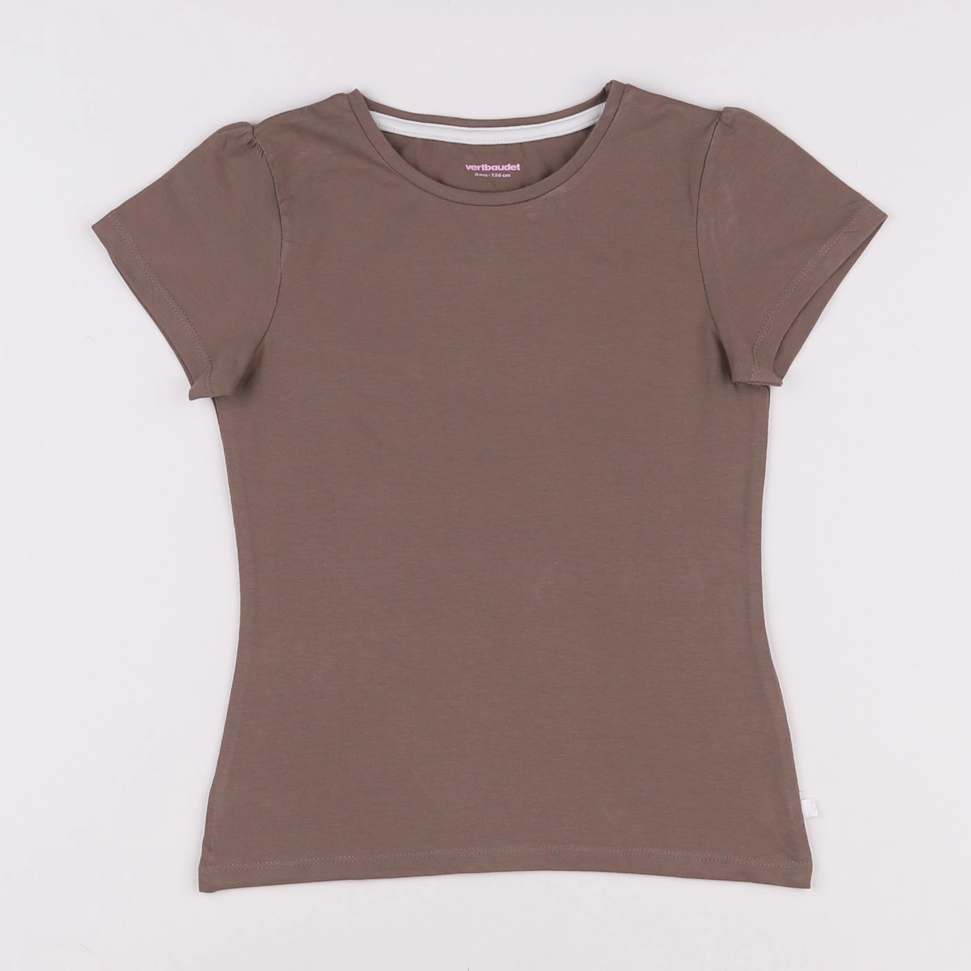 Vertbaudet - tee-shirt marron - 8 ans