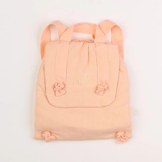 Petit Picotin - "JEANINE" sac à dos souple rose