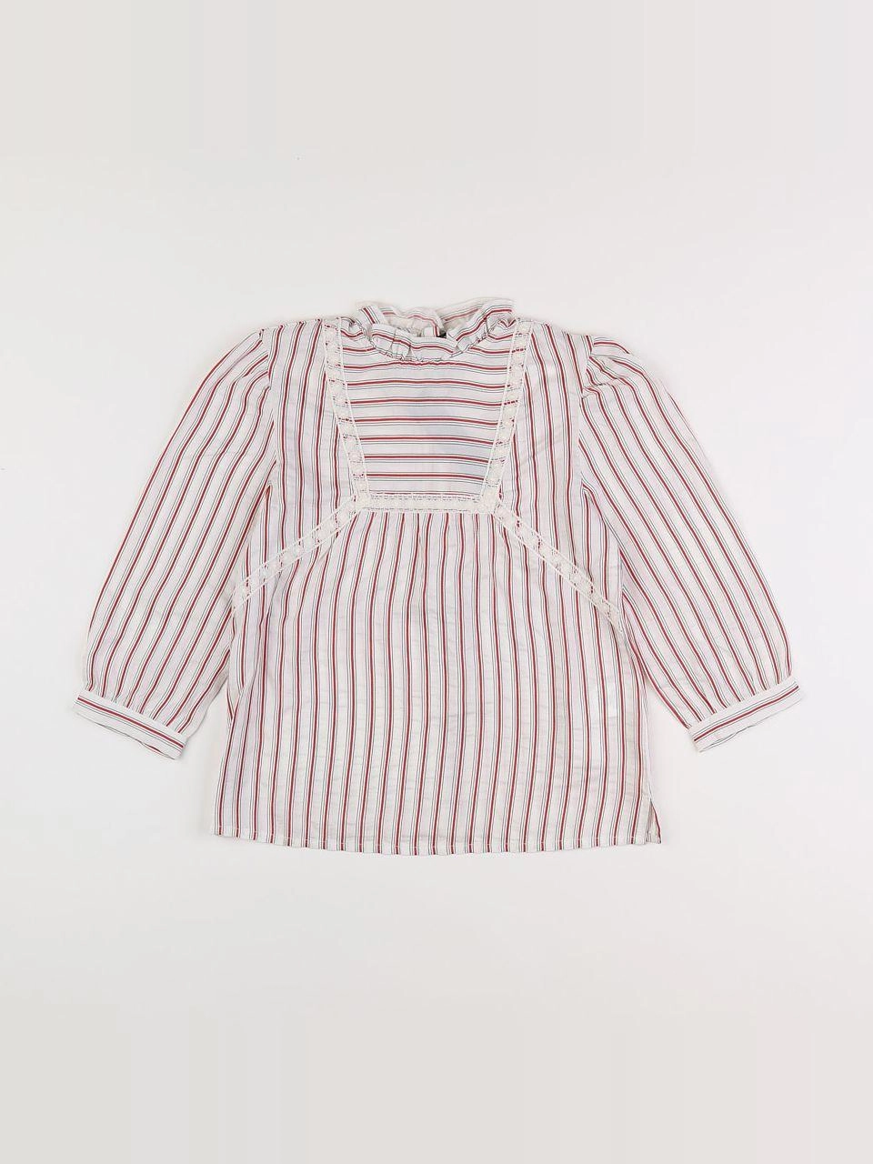 IKKS - blouse blanc, rouge - 10 ans
