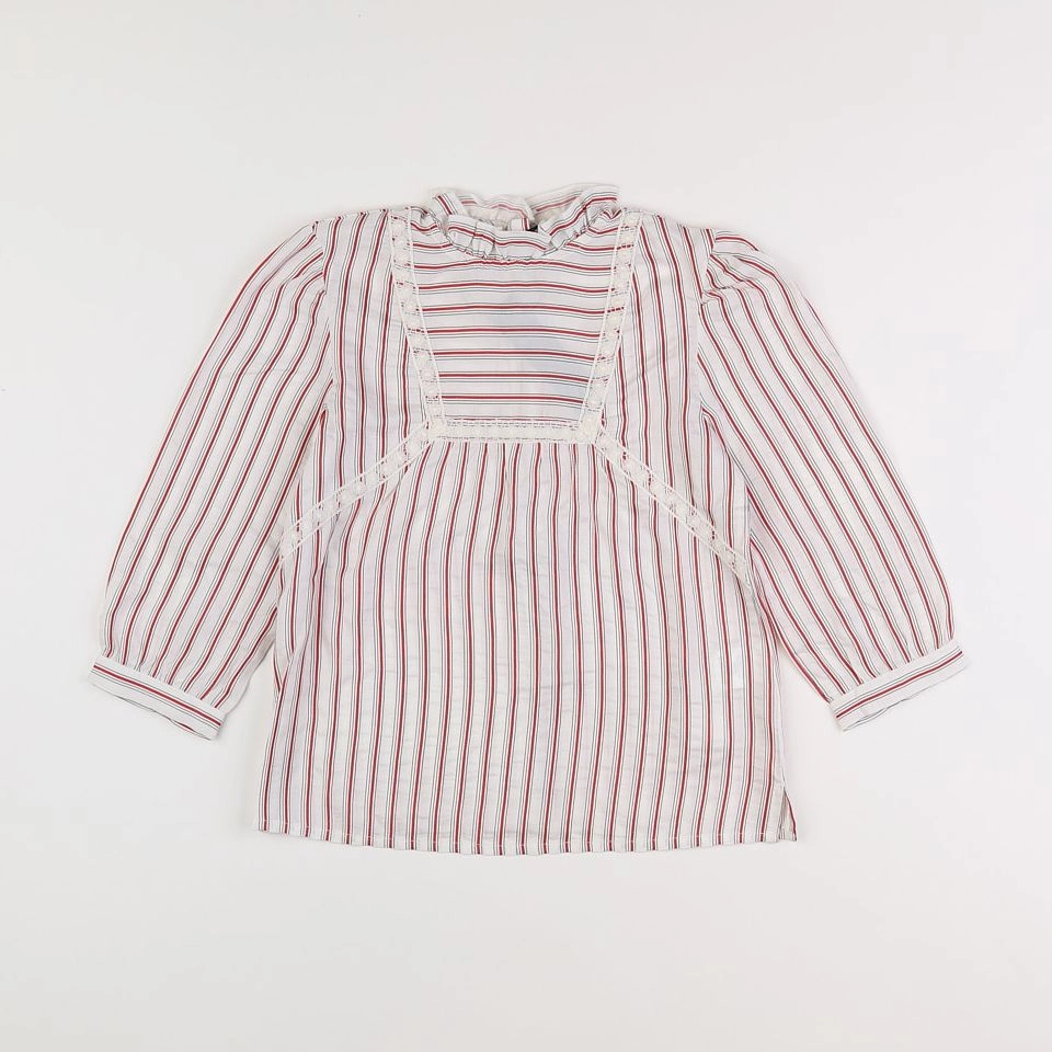 IKKS - blouse blanc, rouge - 10 ans