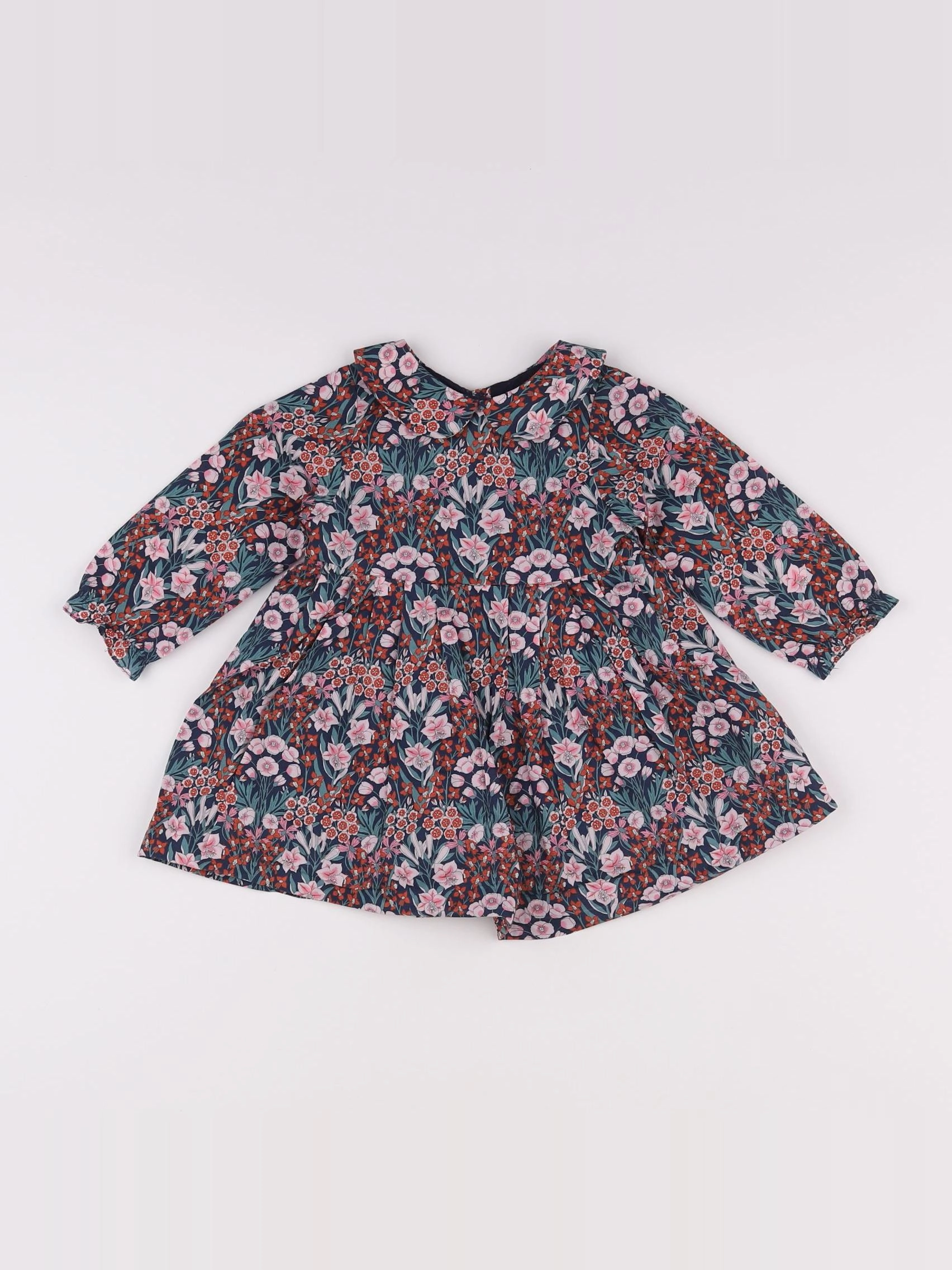 Jacadi - robe liberty multicolore - 12 mois