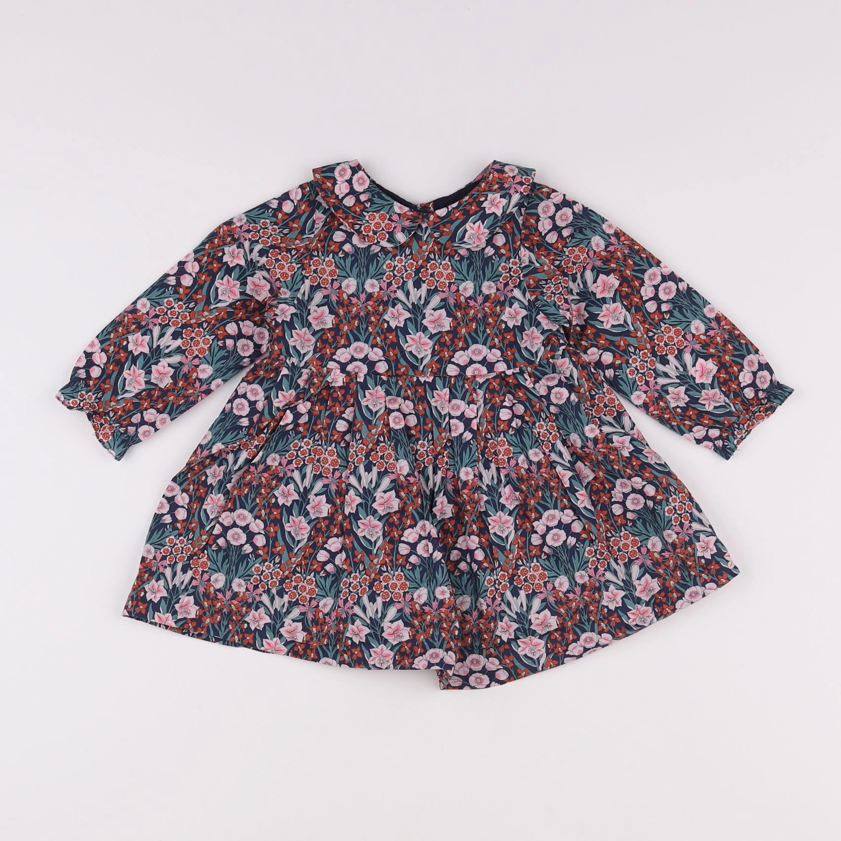 Jacadi - robe liberty multicolore - 12 mois