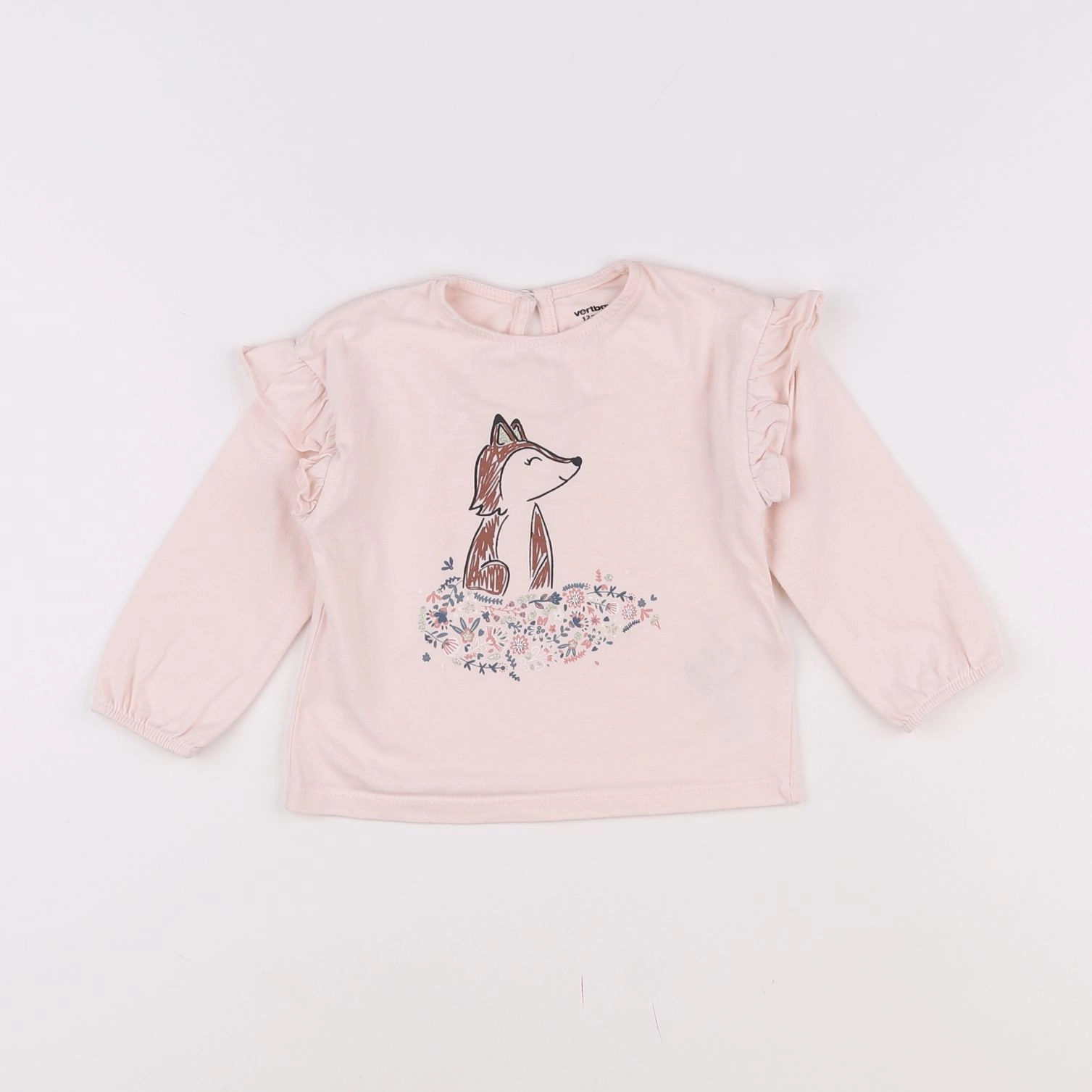 Vertbaudet - tee-shirt rose - 12 mois