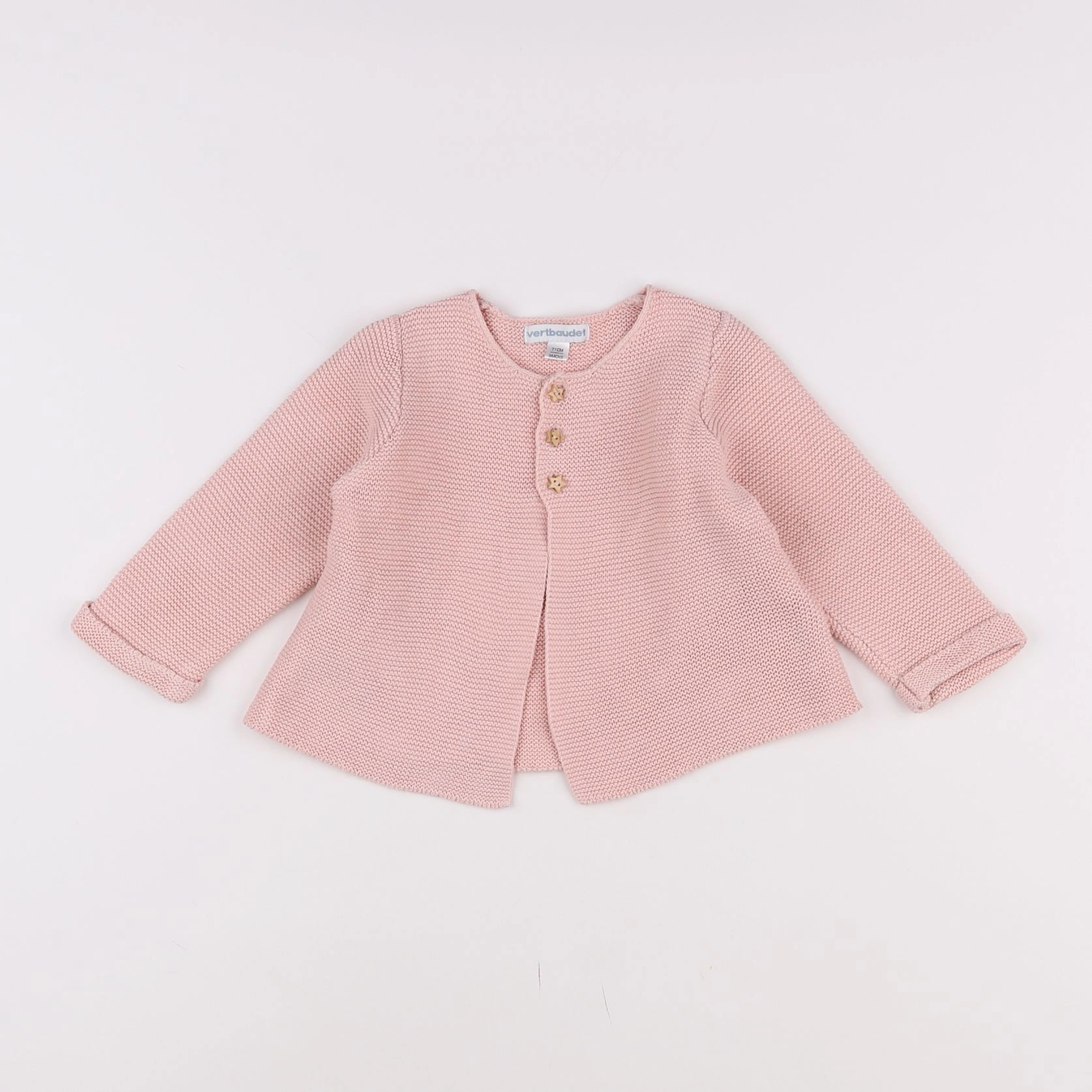 Vertbaudet - gilet rose - 9 mois