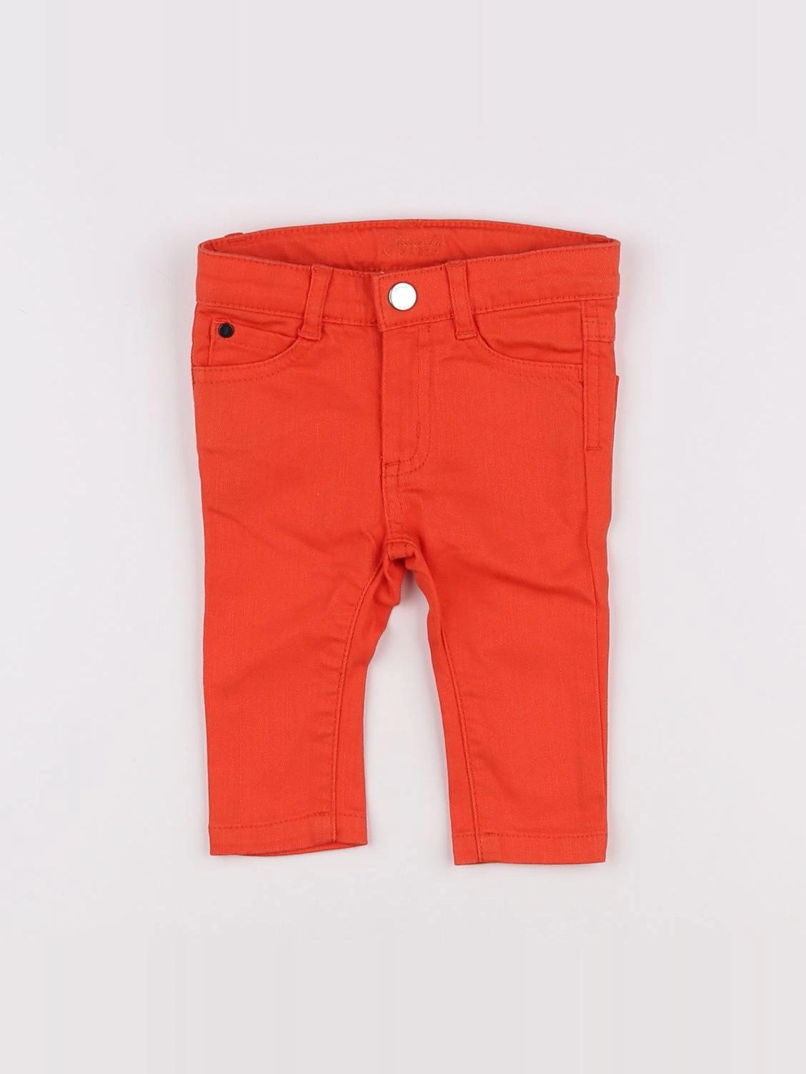 Jacadi - jean orange - 6 mois