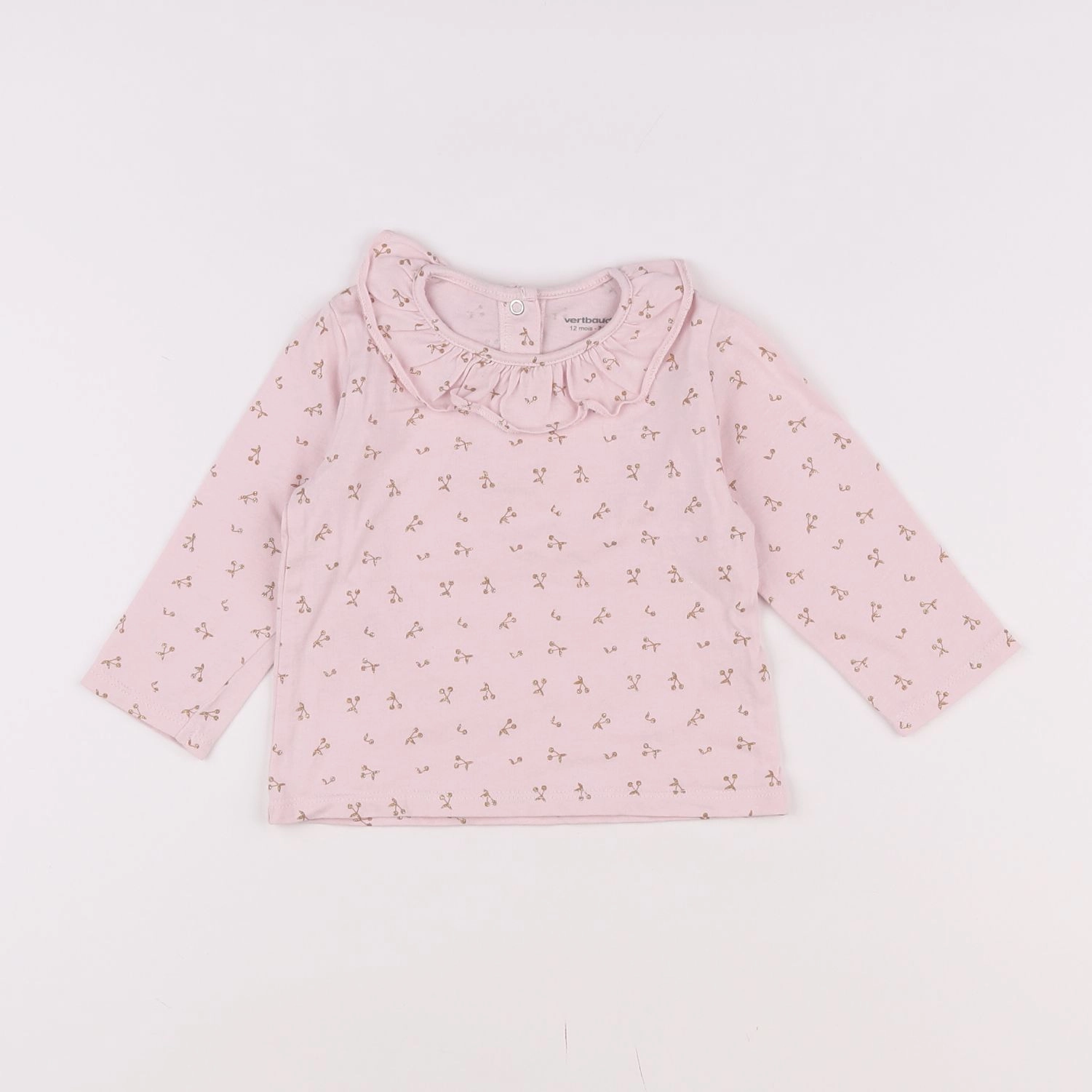 Vertbaudet - tee-shirt rose - 12 mois