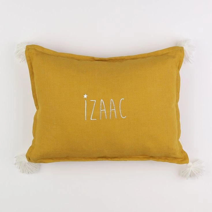 Petit Picotin - "IZAAC" coussin jaune 