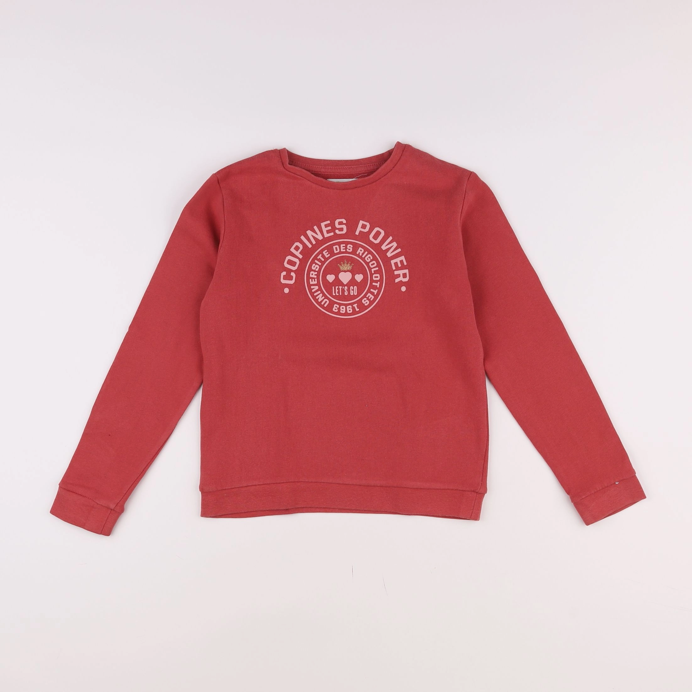 Vertbaudet - sweat rose - 8 ans