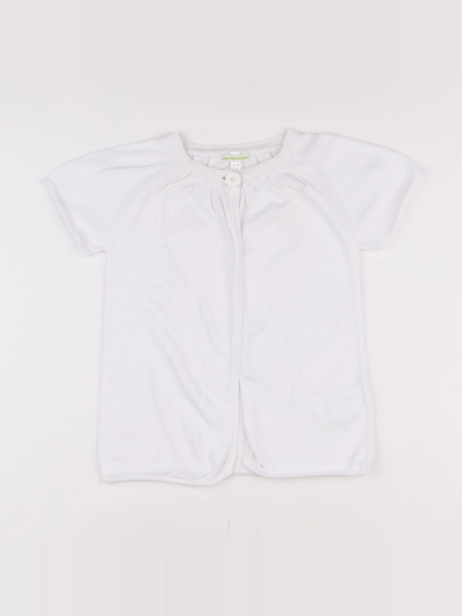Vertbaudet - gilet blanc - 8 ans