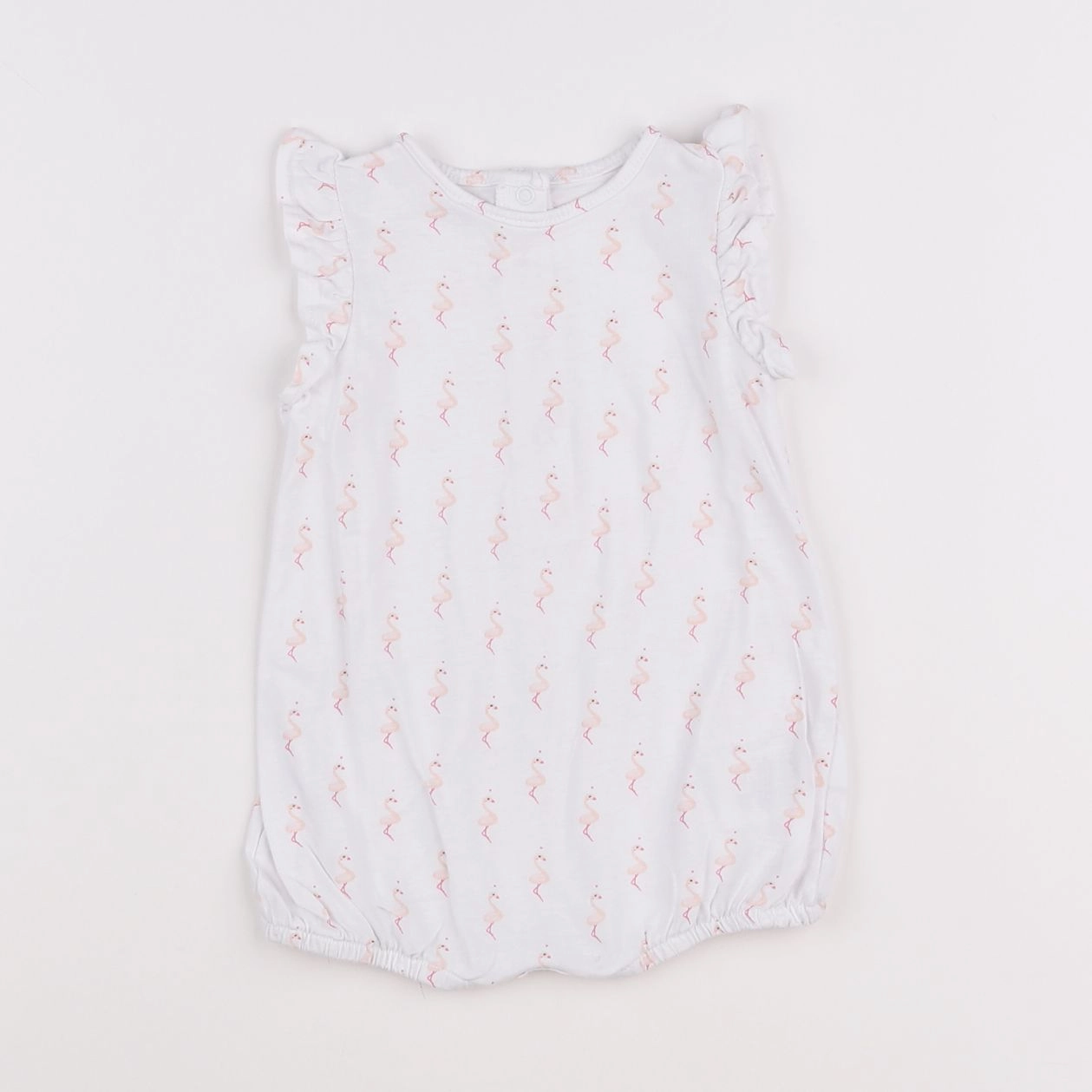 Vertbaudet - combinaison blanc, rose - 6 mois