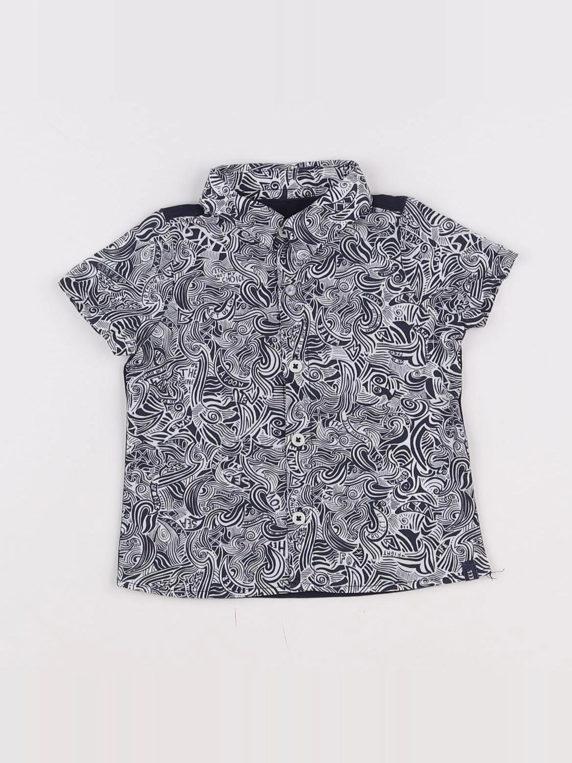 IKKS - chemise bleu, blanc - 6 mois