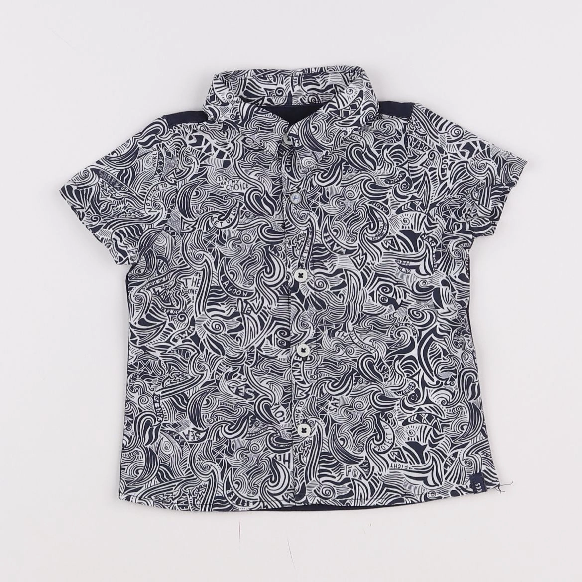 IKKS - chemise bleu, blanc - 6 mois