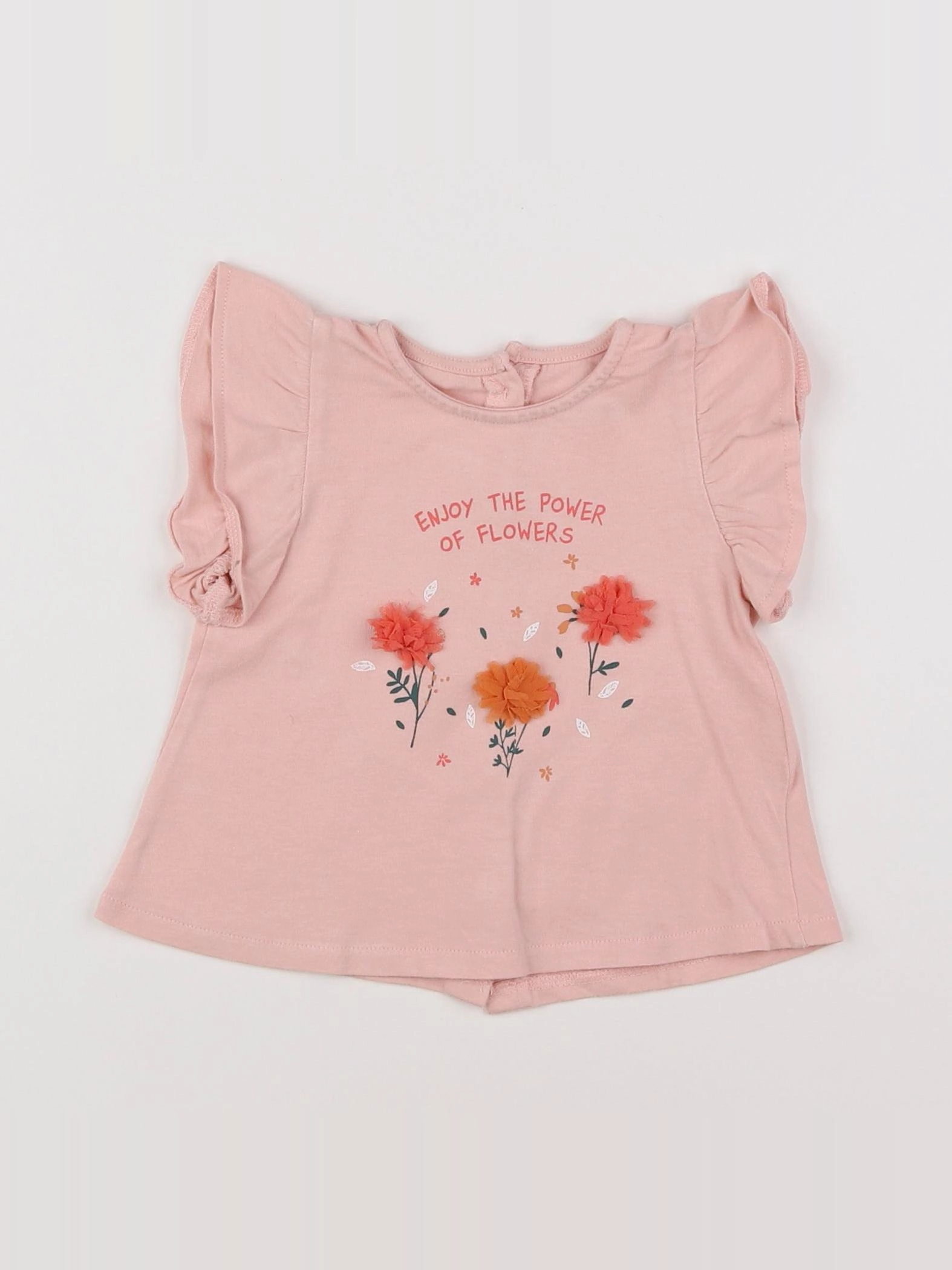 Vertbaudet - tee-shirt rose - 3 mois