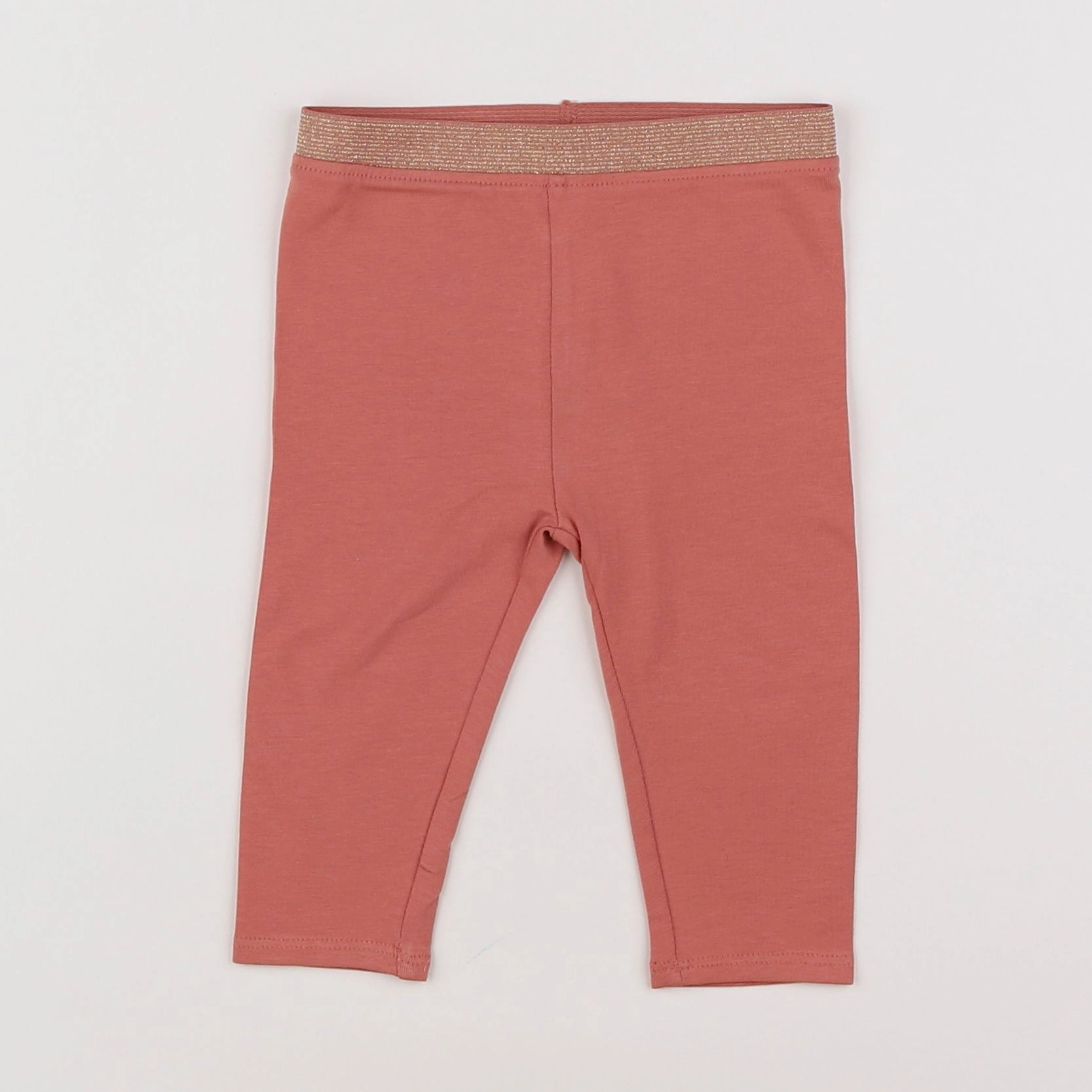 Vertbaudet - legging or, rose - 9 mois