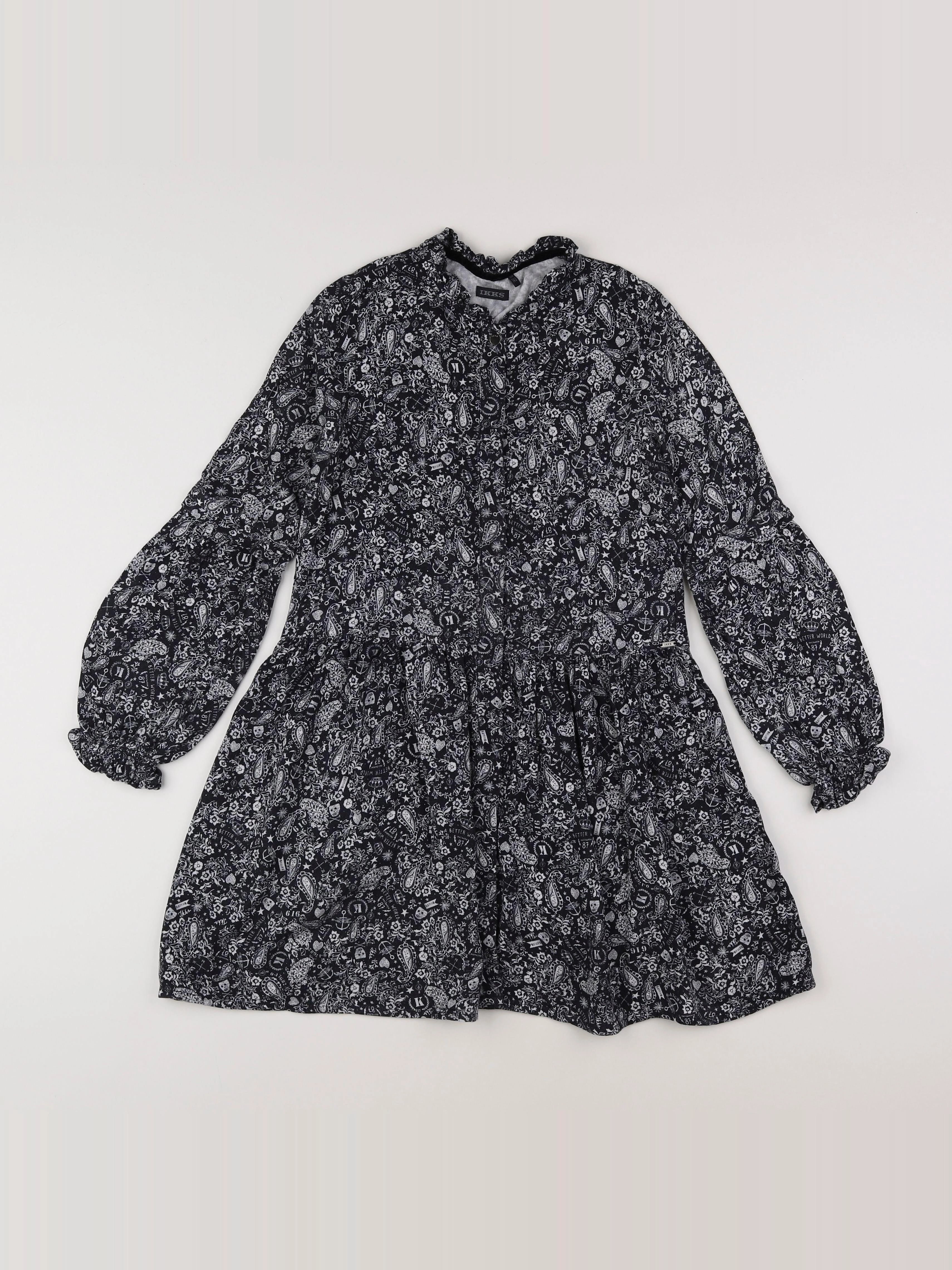 IKKS - robe bleu - 10 ans