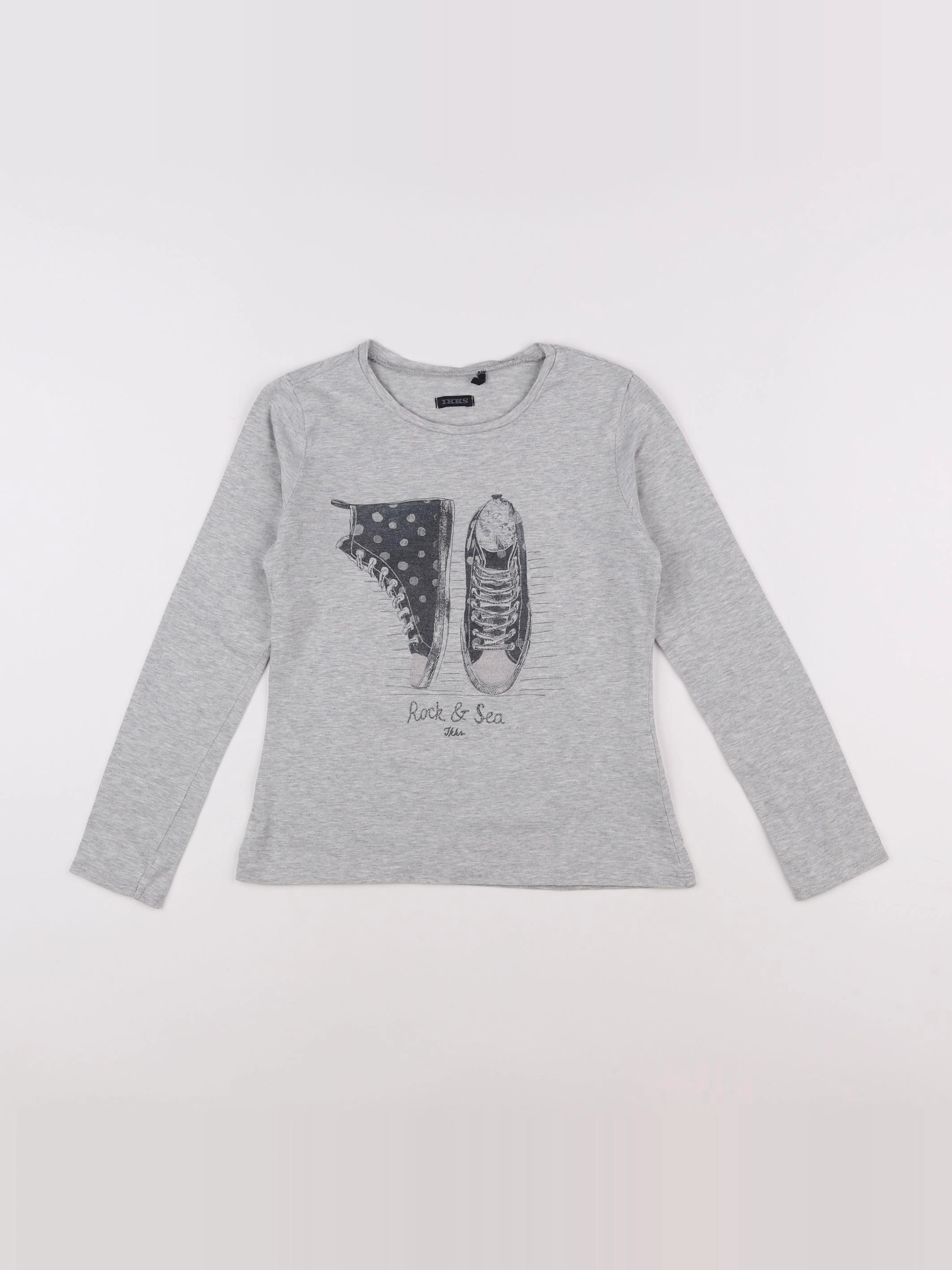 IKKS - tee-shirt gris - 10 ans
