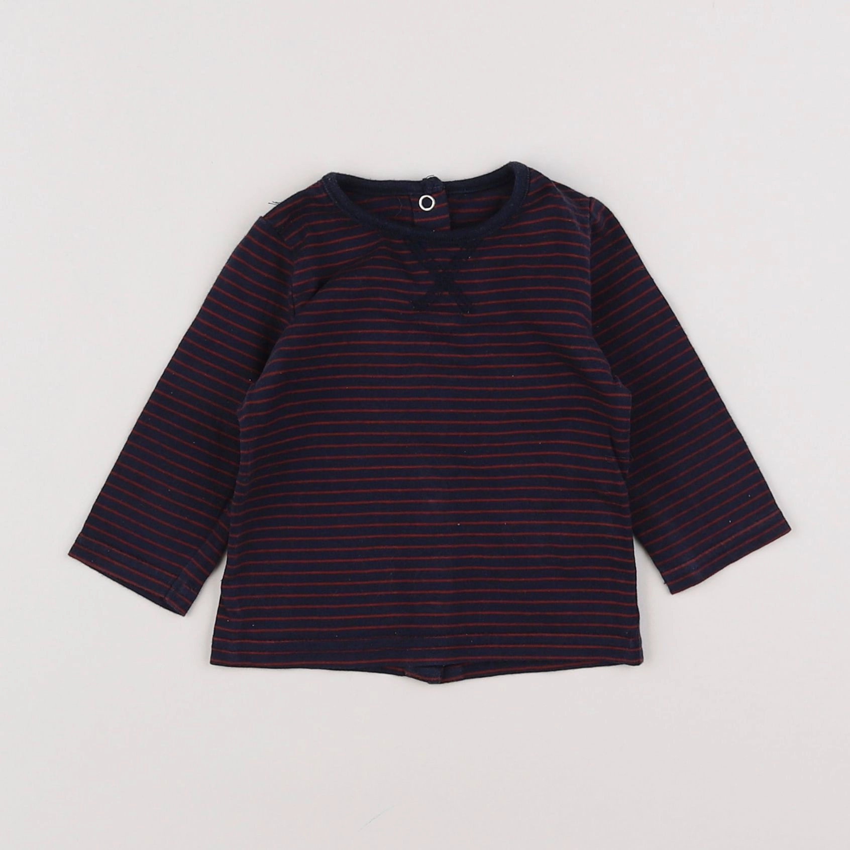 Vertbaudet - tee-shirt bleu, rouge - 3 mois