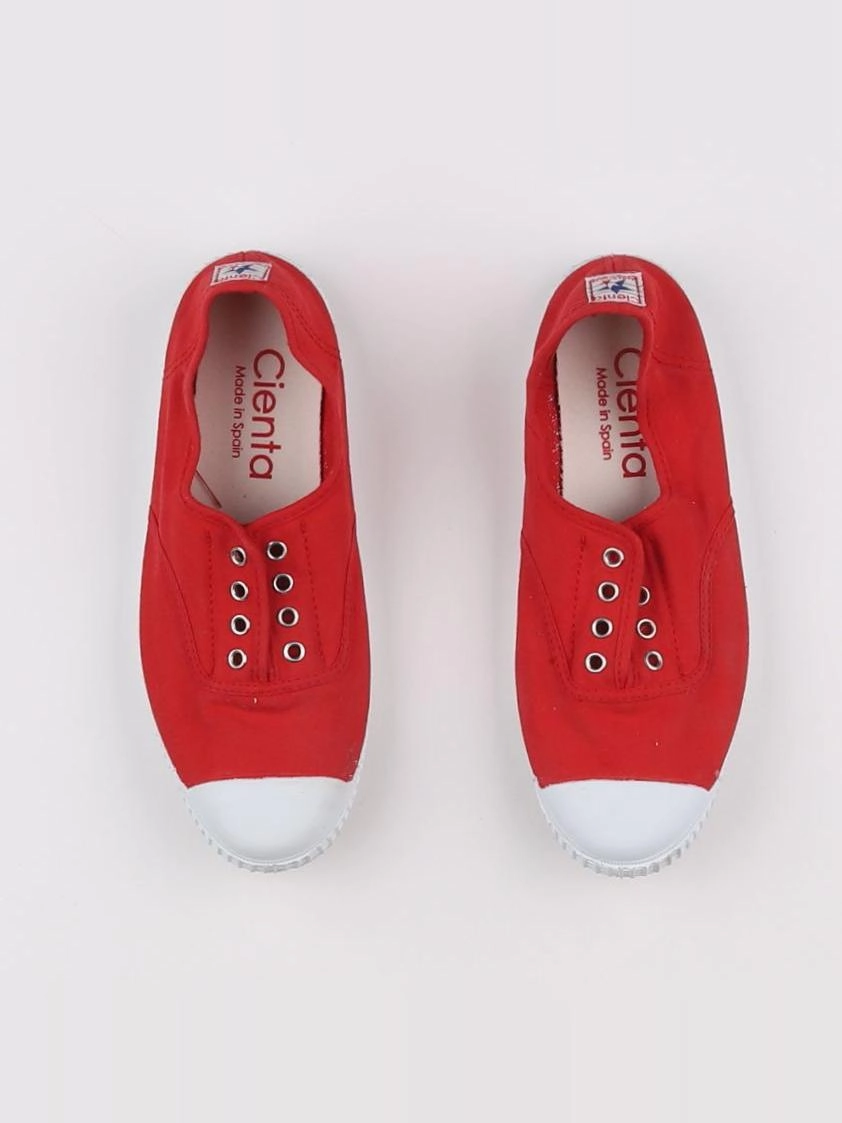 Cienta - tennis à scratch/ lacets rouge - pointure 36