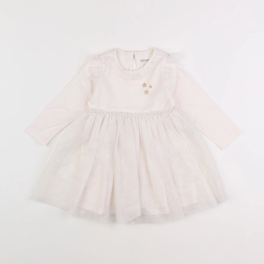 Vertbaudet - robe beige - 18 mois