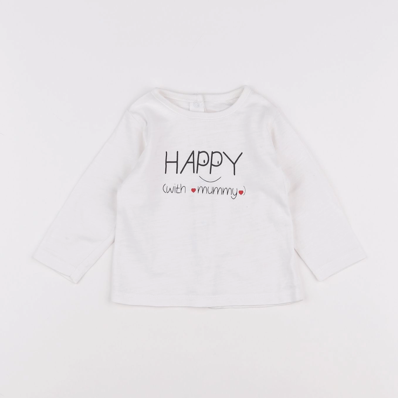 Vertbaudet - tee-shirt blanc - 6 mois