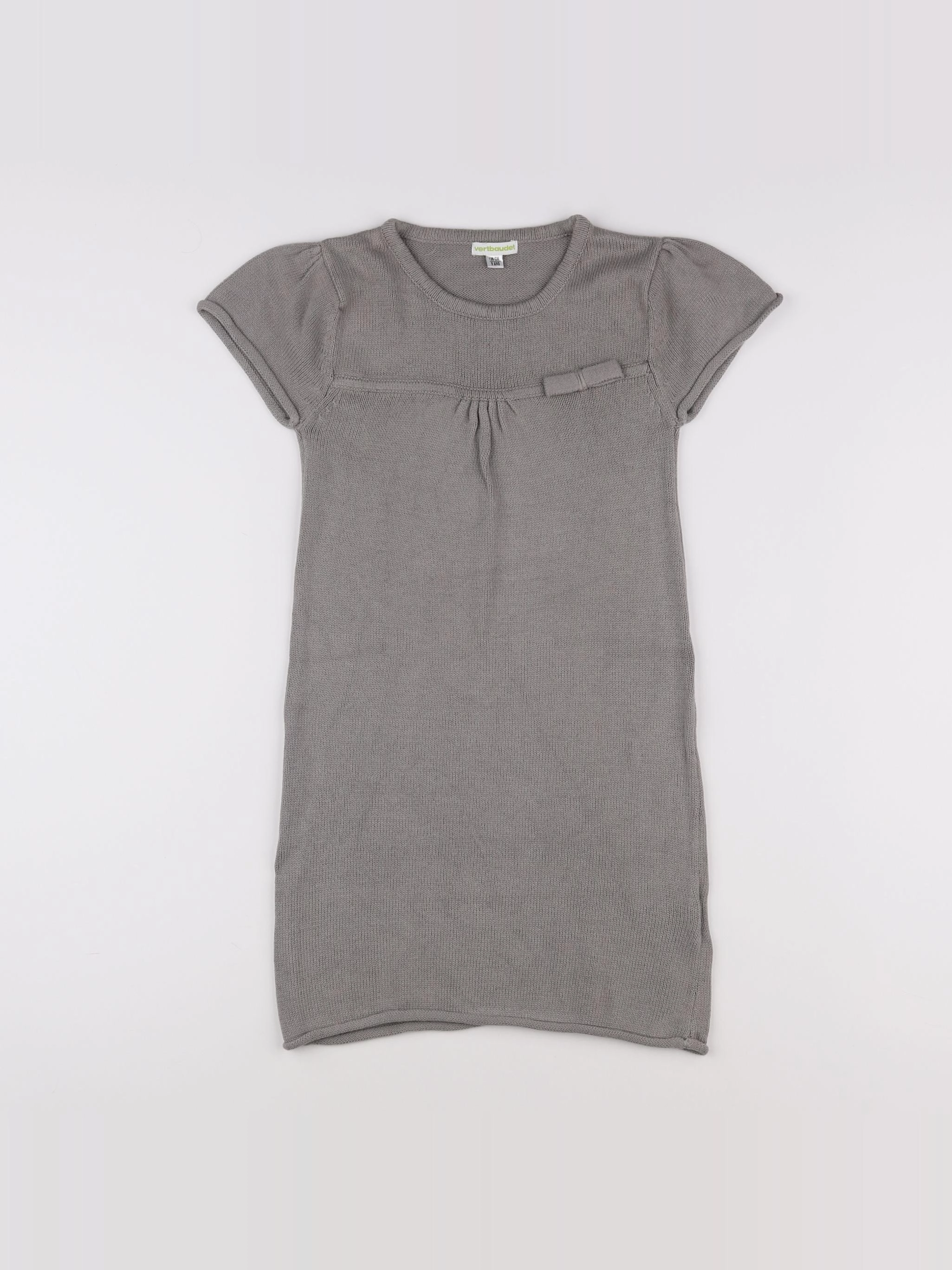 Vertbaudet - robe gris - 8 ans