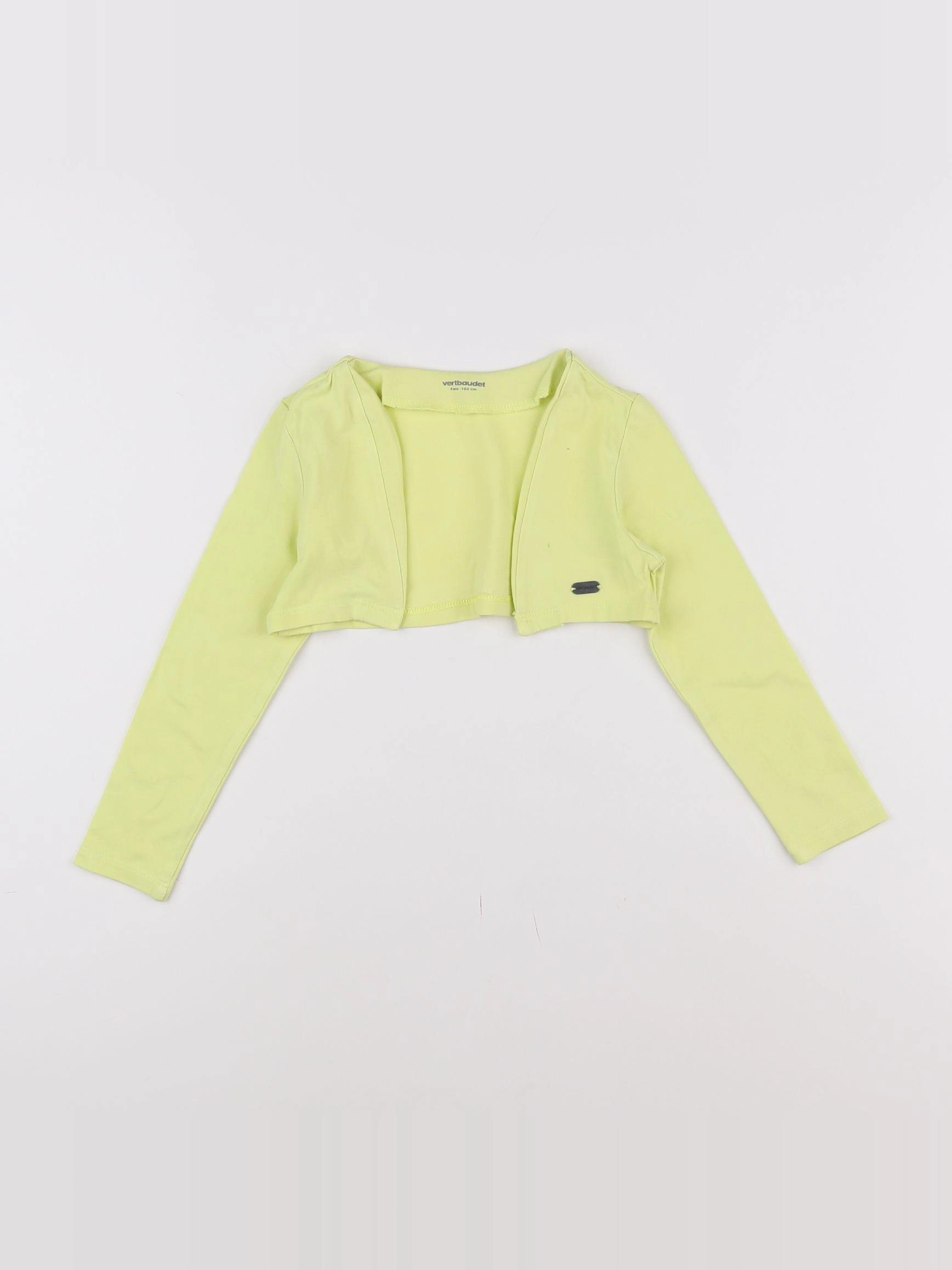 Vertbaudet - gilet jaune fluo - 4 ans